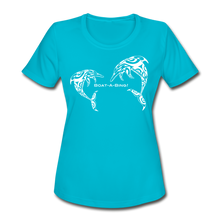Load image into Gallery viewer, Women&#39;s Dolphin Moisture Wicking Performance T-Shirt - turquoise