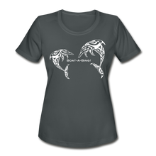Load image into Gallery viewer, Women&#39;s Dolphin Moisture Wicking Performance T-Shirt - charcoal