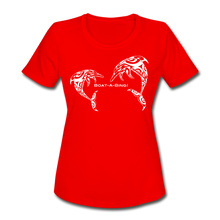 Load image into Gallery viewer, Women&#39;s Dolphin Moisture Wicking Performance T-Shirt - red