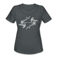 Load image into Gallery viewer, Women&#39;s Hammerheads Moisture Wicking Performance T-Shirt - charcoal