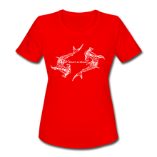 Load image into Gallery viewer, Women&#39;s Hammerheads Moisture Wicking Performance T-Shirt - red