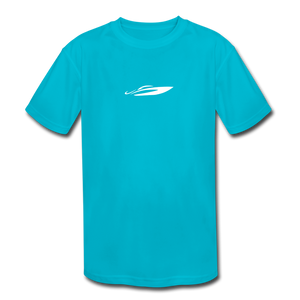 Kids' Dolphins Moisture Wicking Performance T-Shirt - turquoise