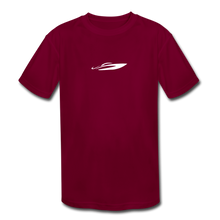Load image into Gallery viewer, Kids&#39; Dolphins Moisture Wicking Performance T-Shirt - burgundy