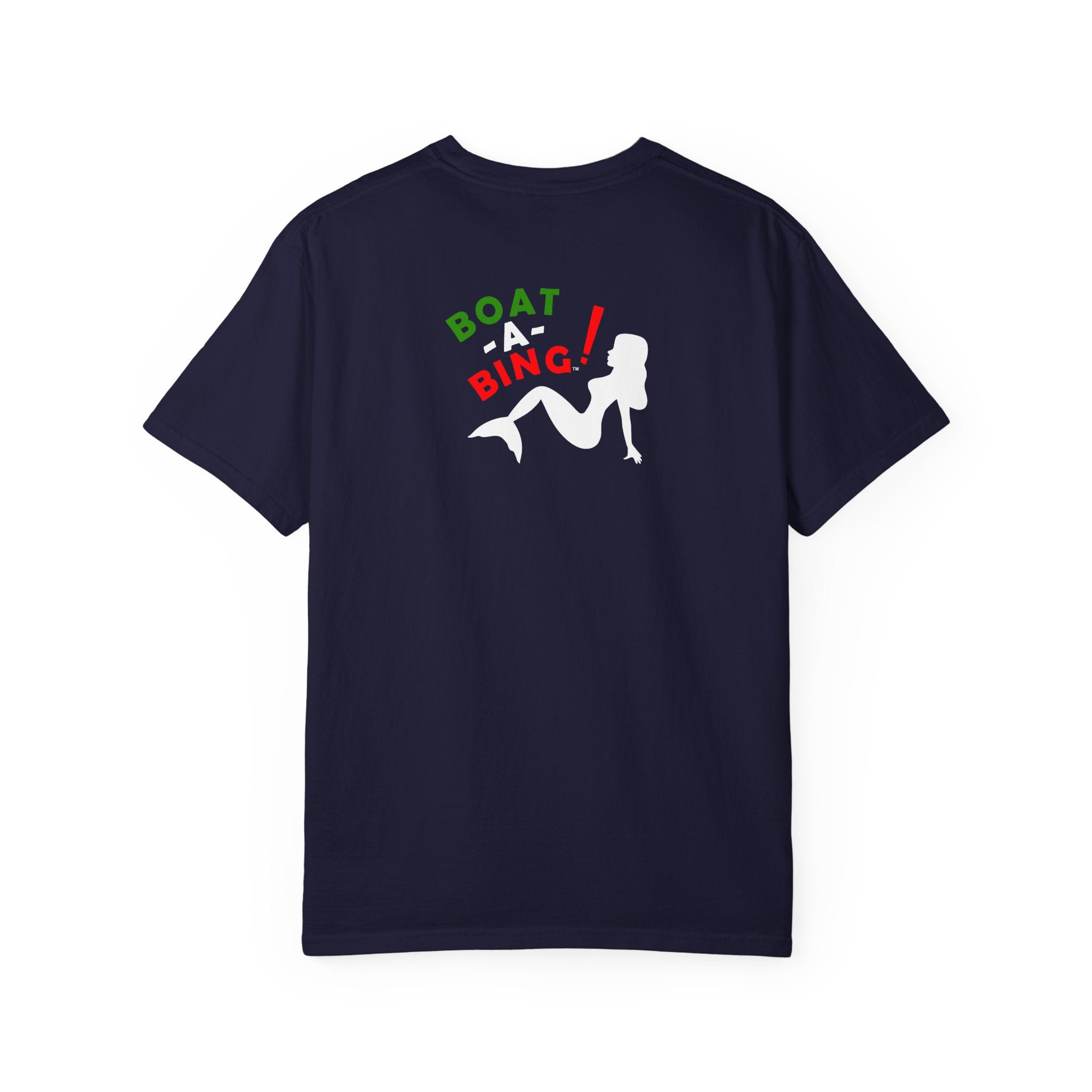 Boat-A-Bing Sirena Italia Italian flag limited edition mermaid garment-dyed cotton tee, back print