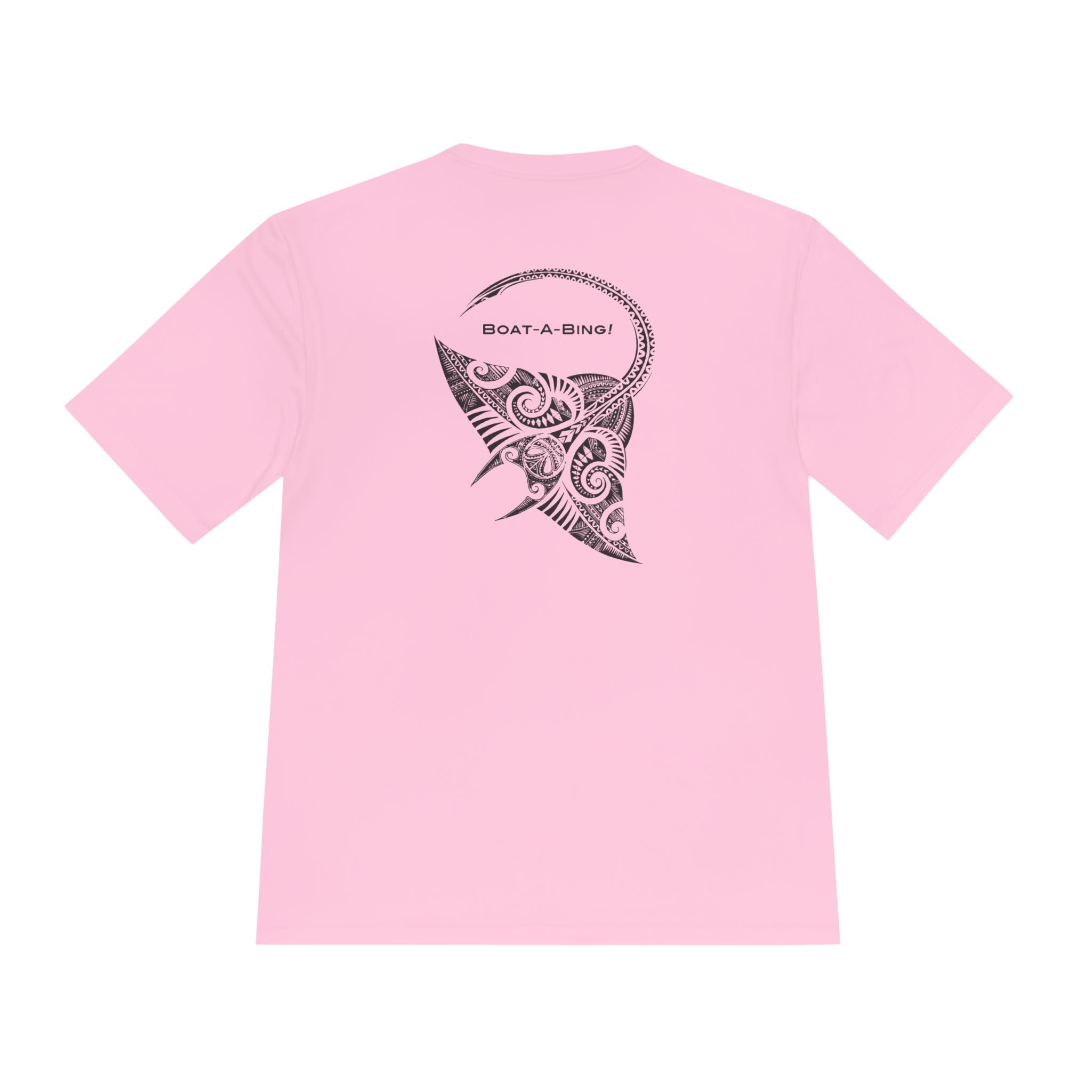 Boat-A-Bing Bing Ray stingray moisture-wicking performance boating tee, back print
