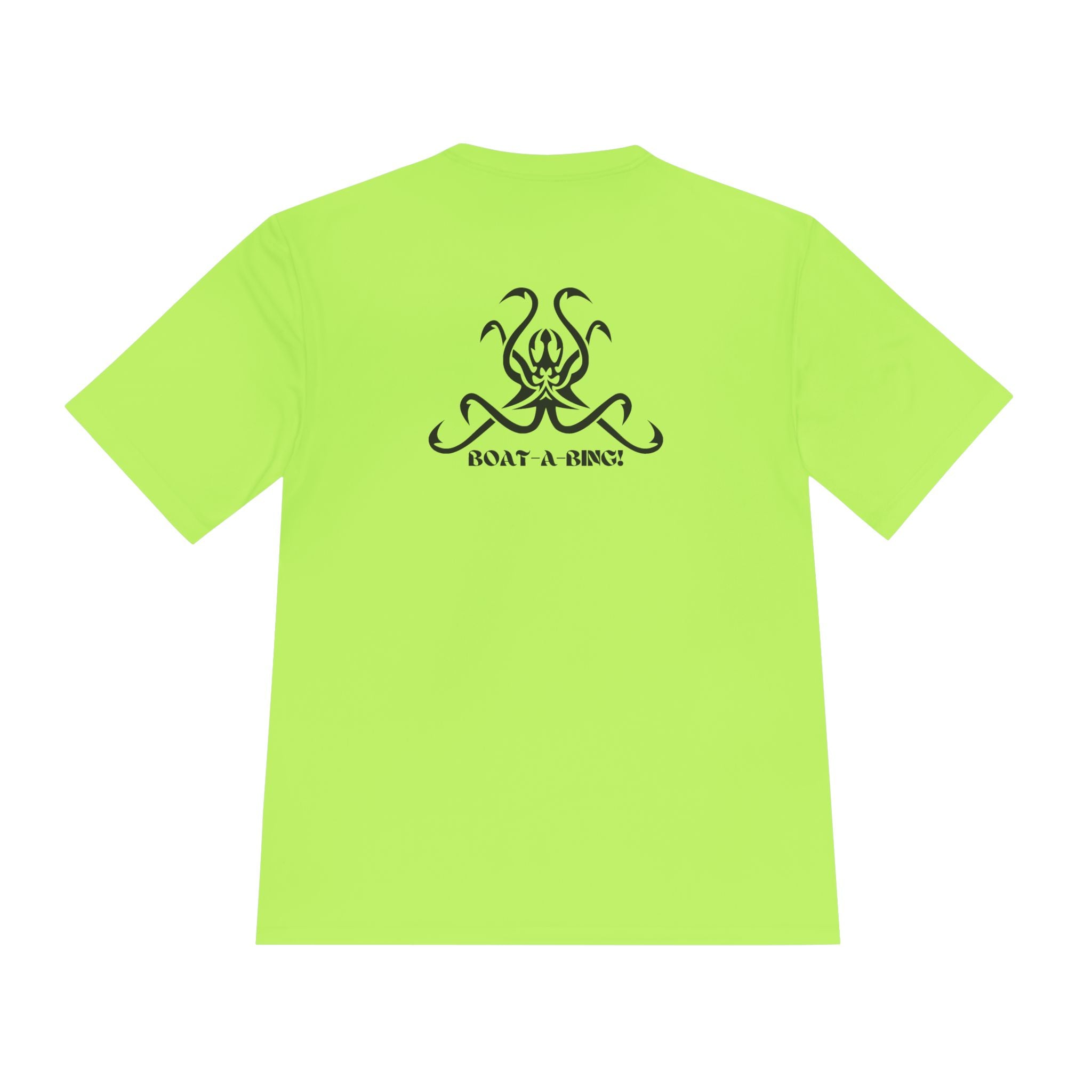 Boat-A-Bing OctoHooks octopus moisture-wicking performance boating tee, back print