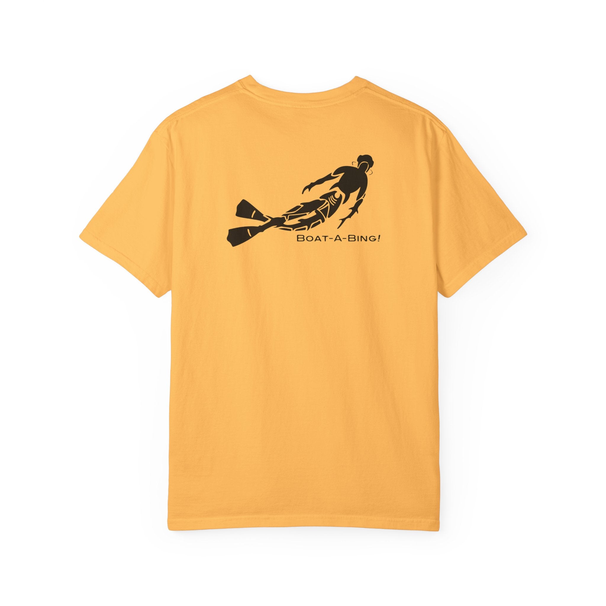 Boat-A-Bing Bottom Time diver garment-dyed cotton boating tee, back print