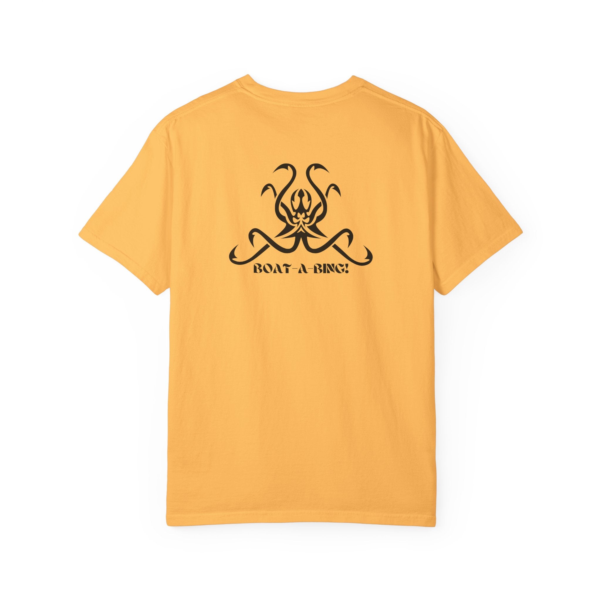 Boat-A-Bing OctoHooks octopus garment-dyed cotton boating tee, back print