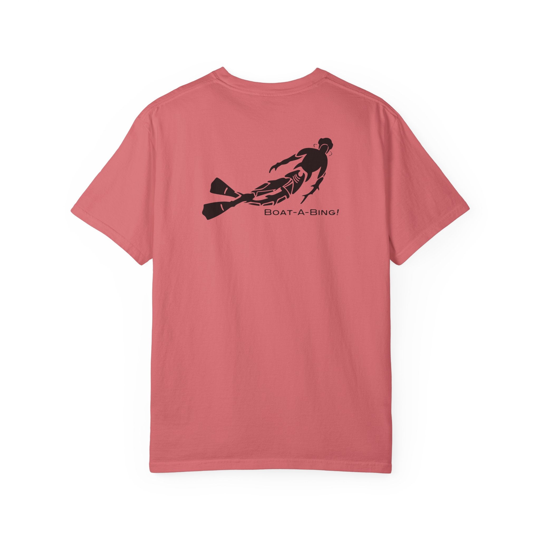 Boat-A-Bing Bottom Time diver garment-dyed cotton boating tee, back print