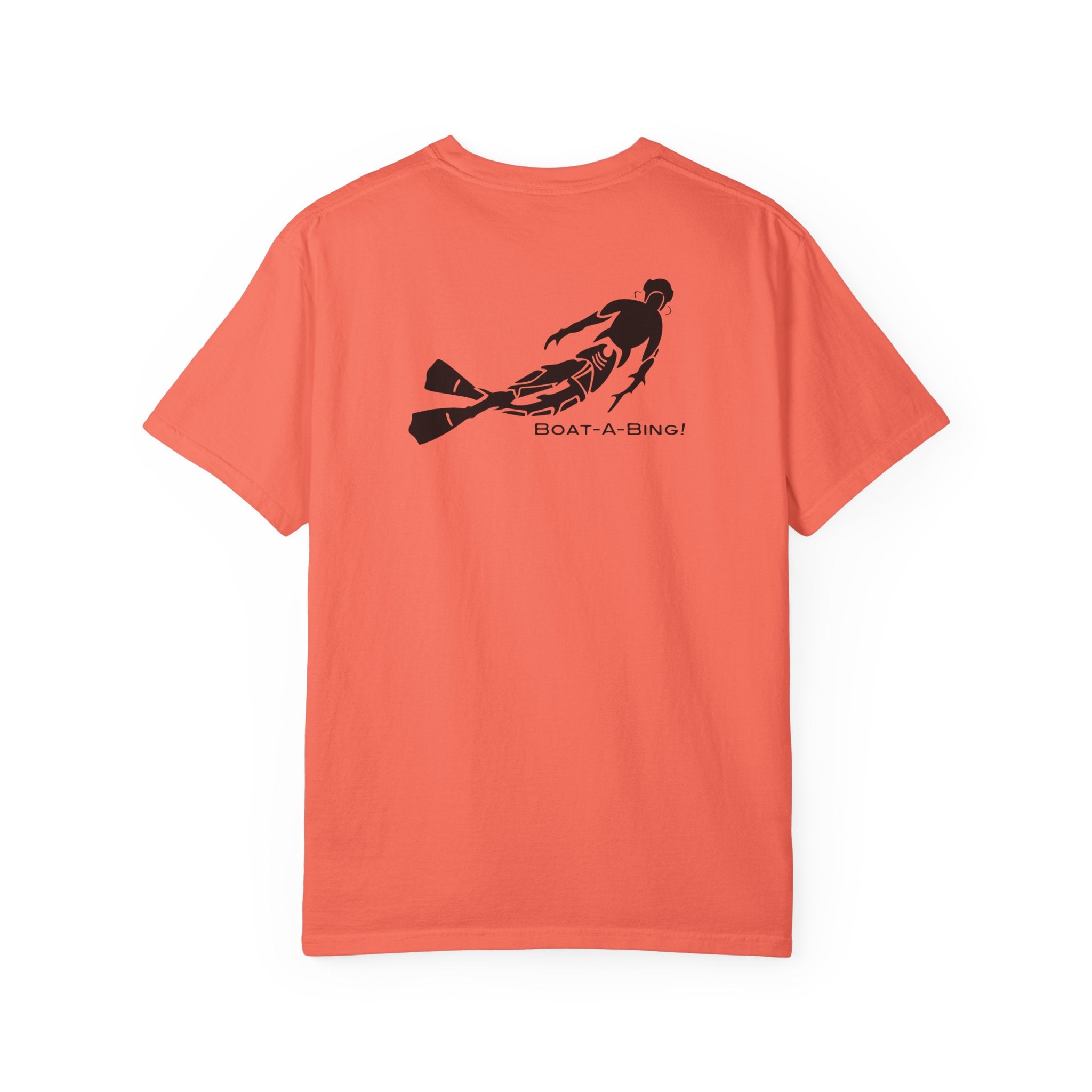 Boat-A-Bing Bottom Time diver garment-dyed cotton boating tee, back print