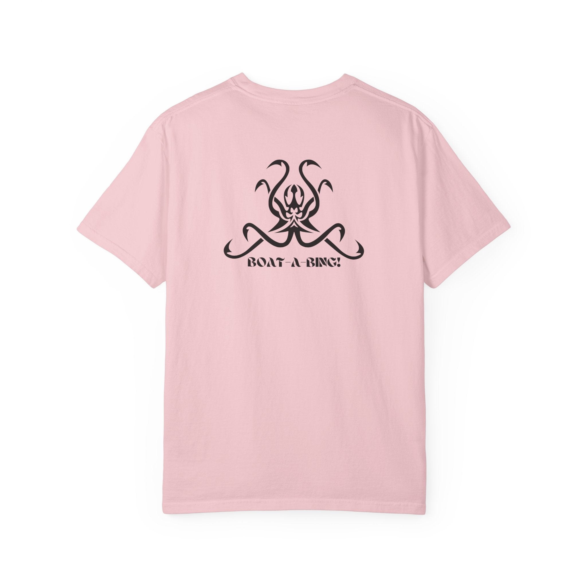 Boat-A-Bing OctoHooks octopus garment-dyed cotton boating tee, back print