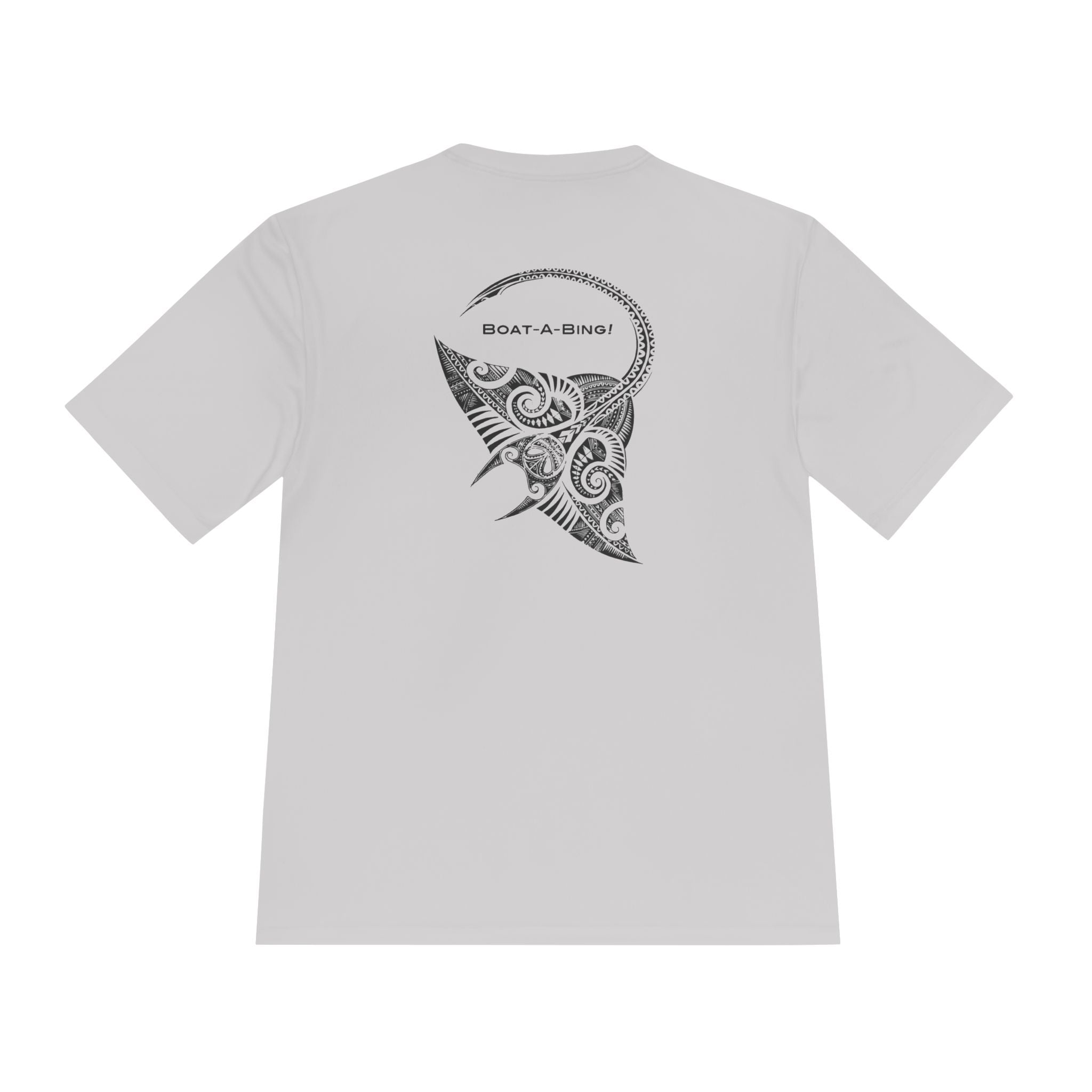 Boat-A-Bing Bing Ray stingray moisture-wicking performance boating tee, back print