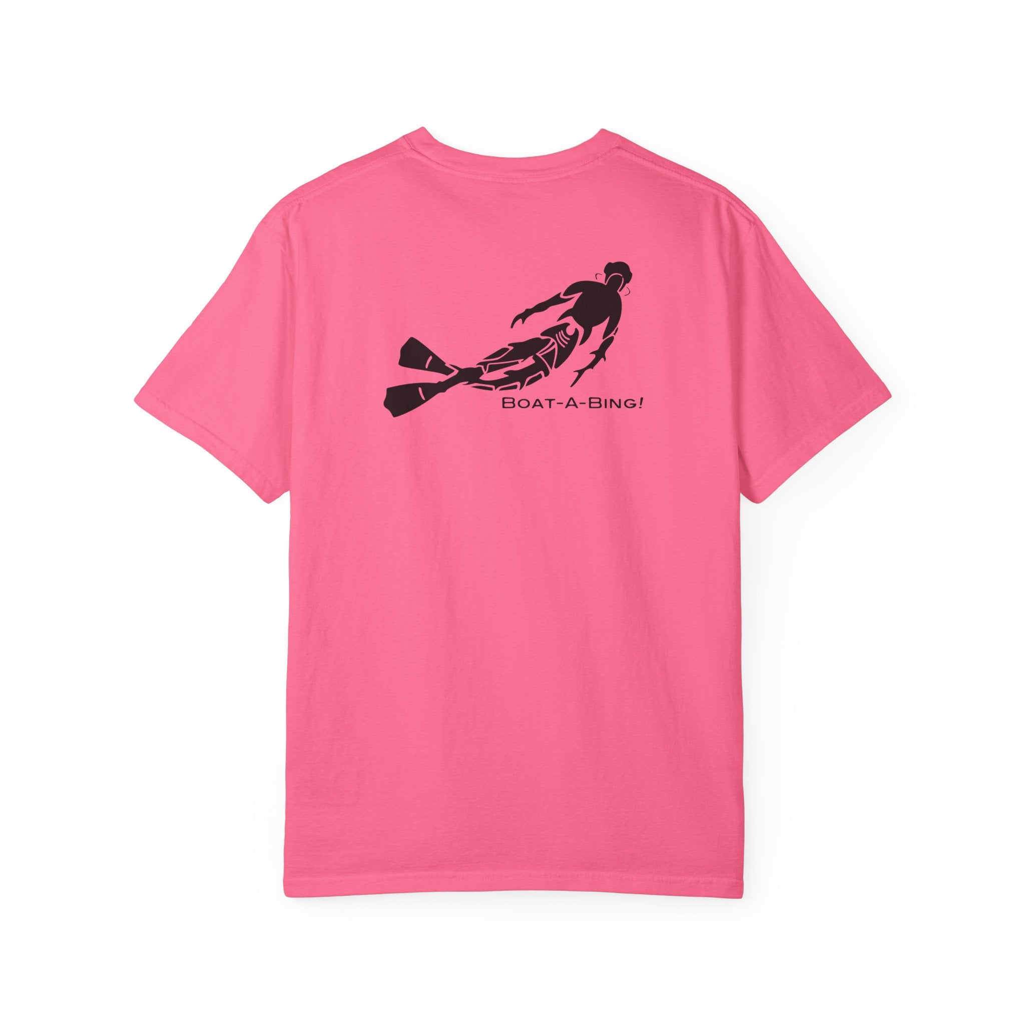 Boat-A-Bing Bottom Time diver garment-dyed cotton boating tee, back print