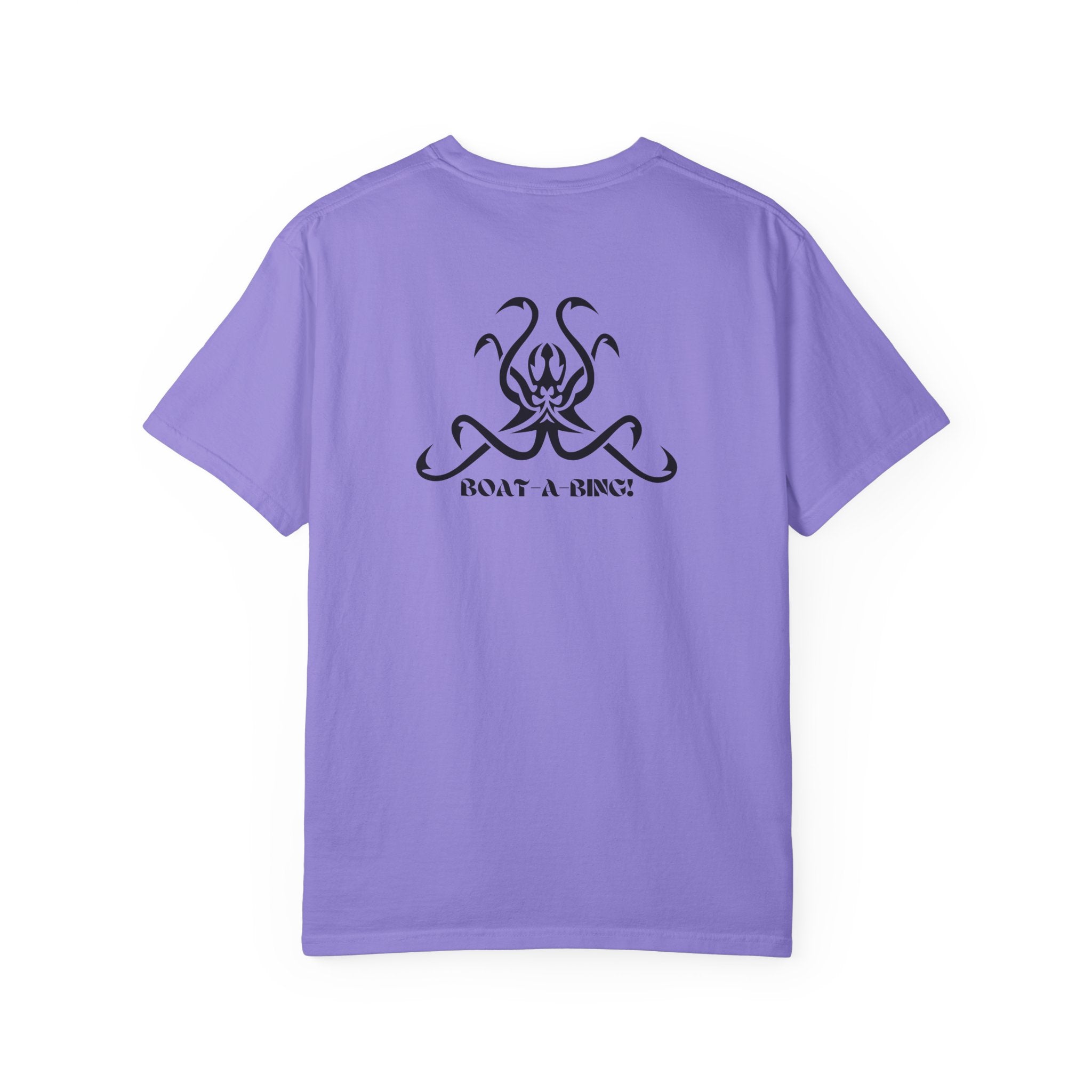 Boat-A-Bing OctoHooks octopus garment-dyed cotton boating tee, back print