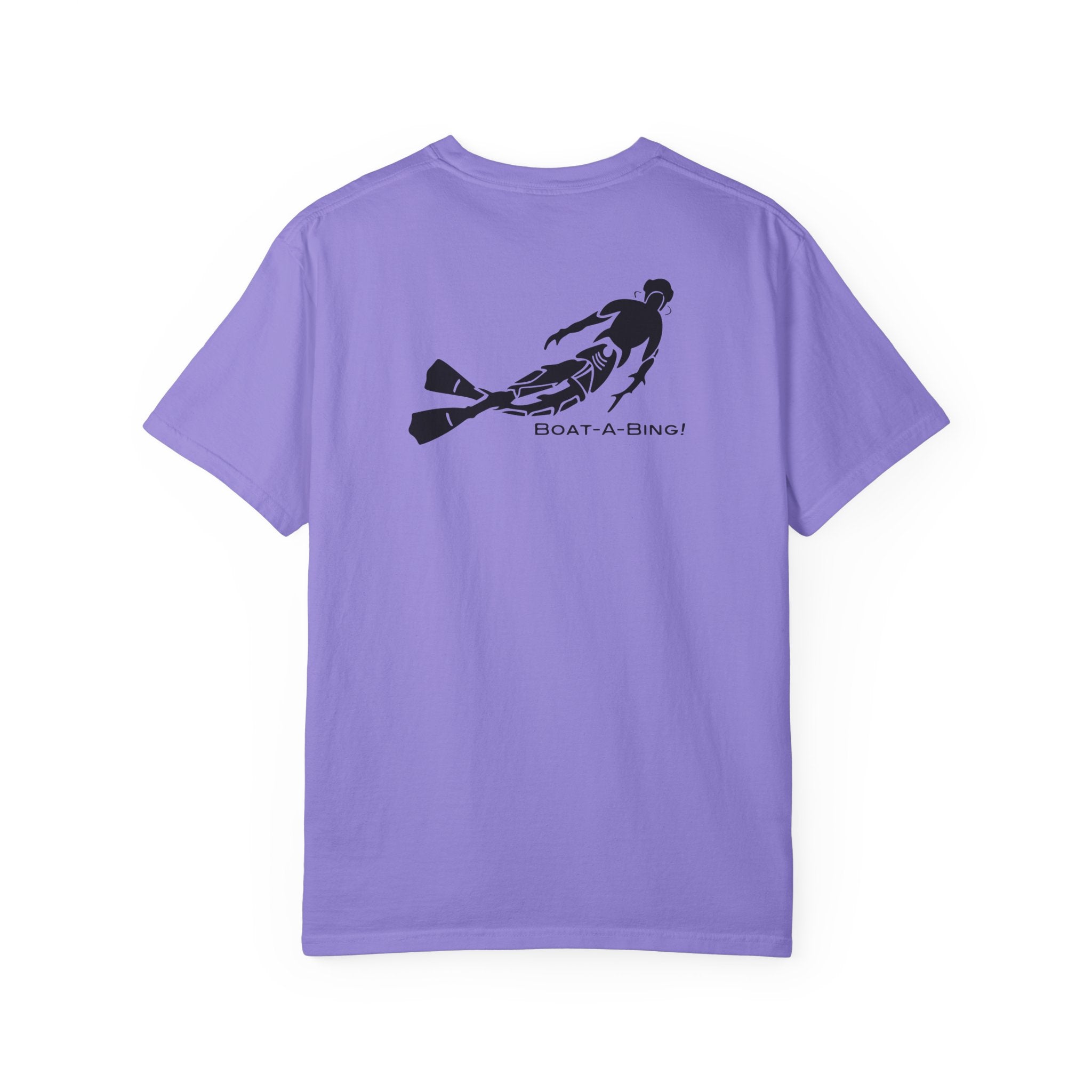 Boat-A-Bing Bottom Time diver garment-dyed cotton boating tee, back print