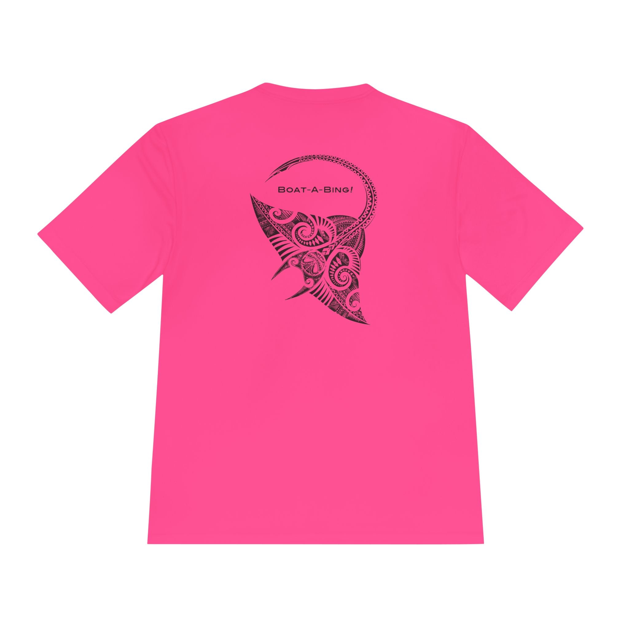 Boat-A-Bing Bing Ray stingray moisture-wicking performance boating tee, back print