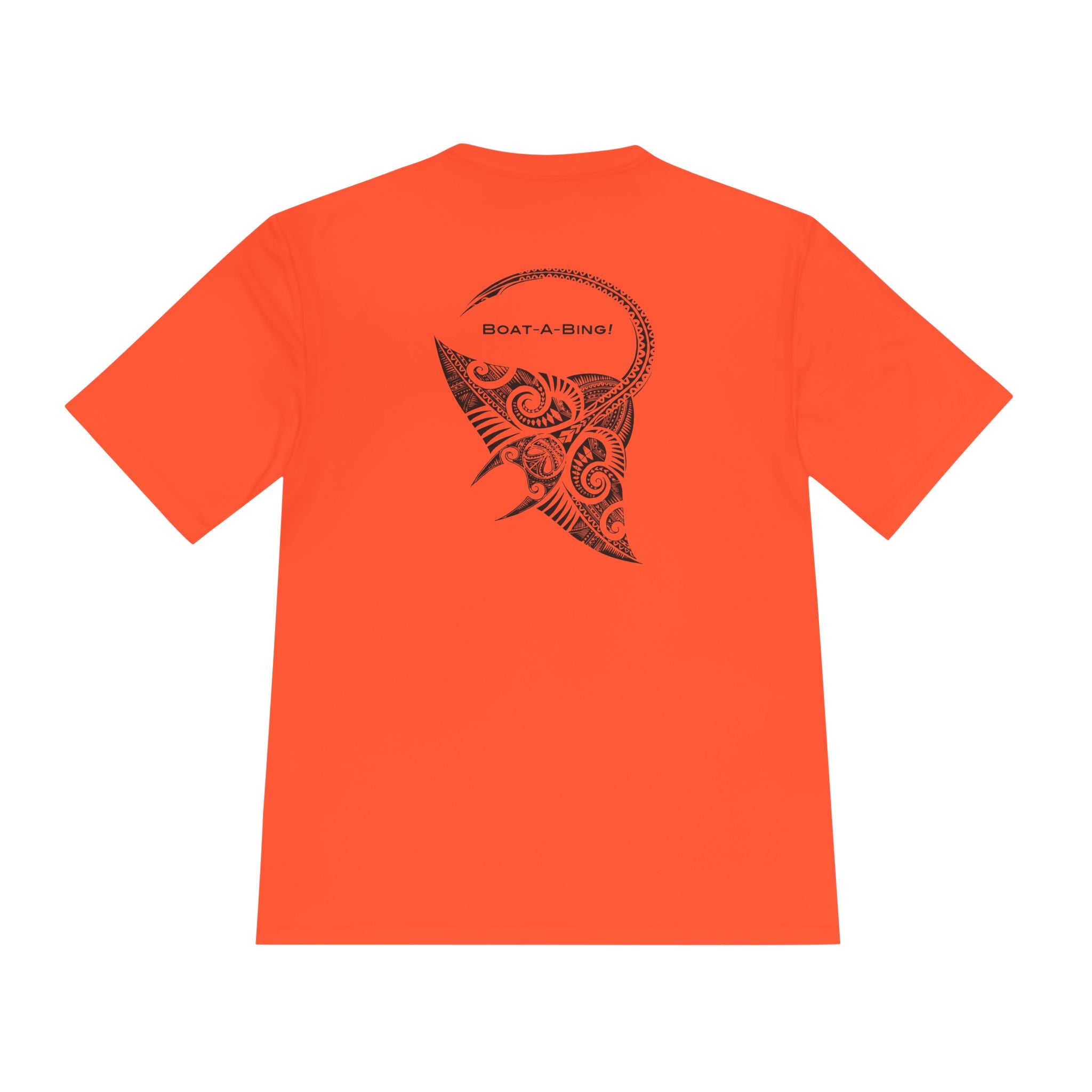 Boat-A-Bing Bing Ray stingray moisture-wicking performance boating tee, back print