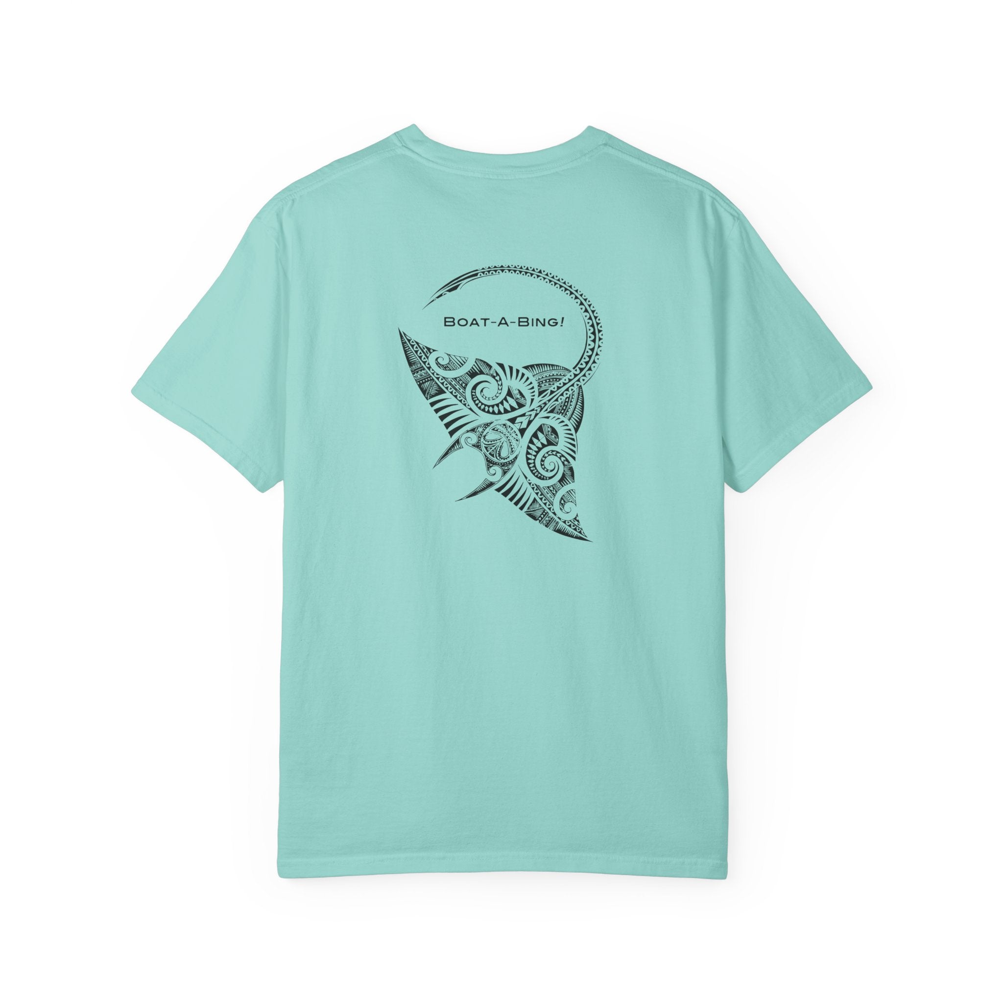 Boat-A-Bing Bing Ray stingray garment-dyed cotton boating tee, back print