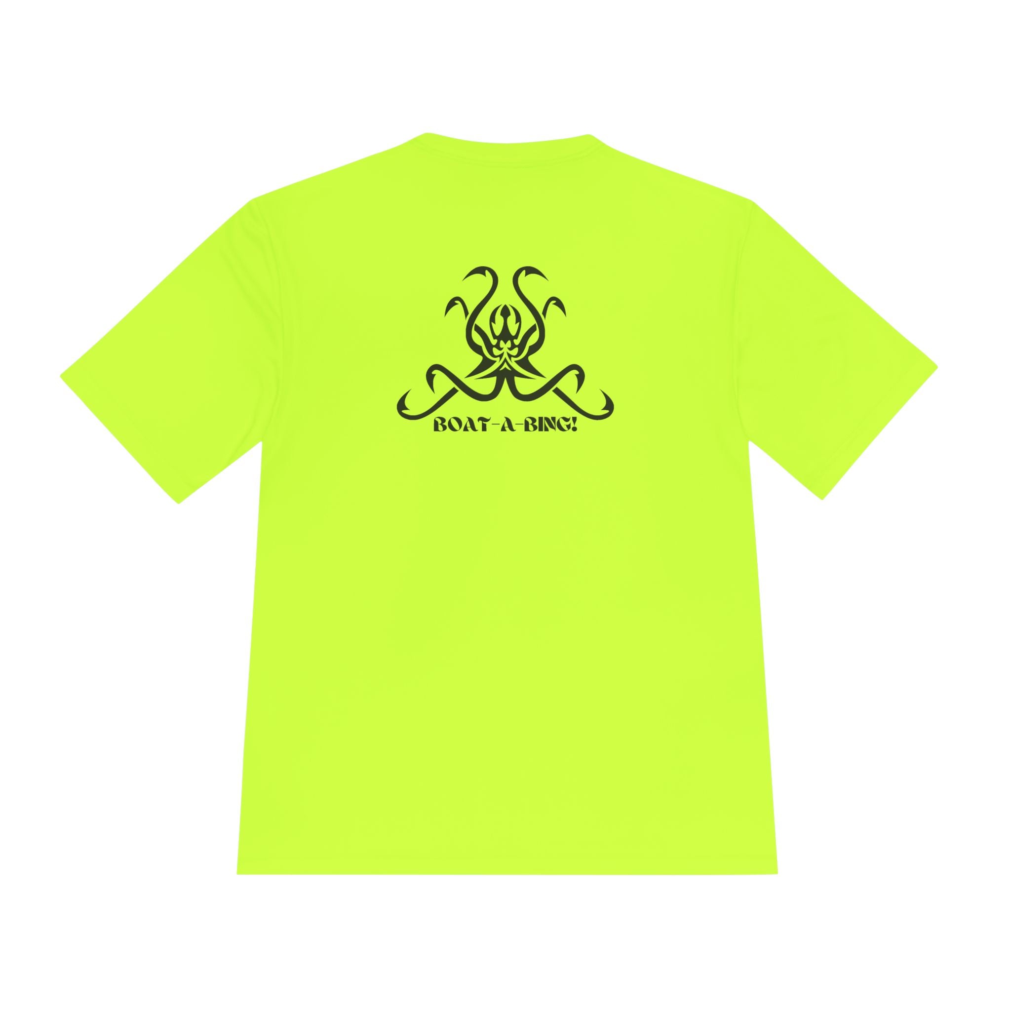 Boat-A-Bing OctoHooks octopus moisture-wicking performance boating tee, back print