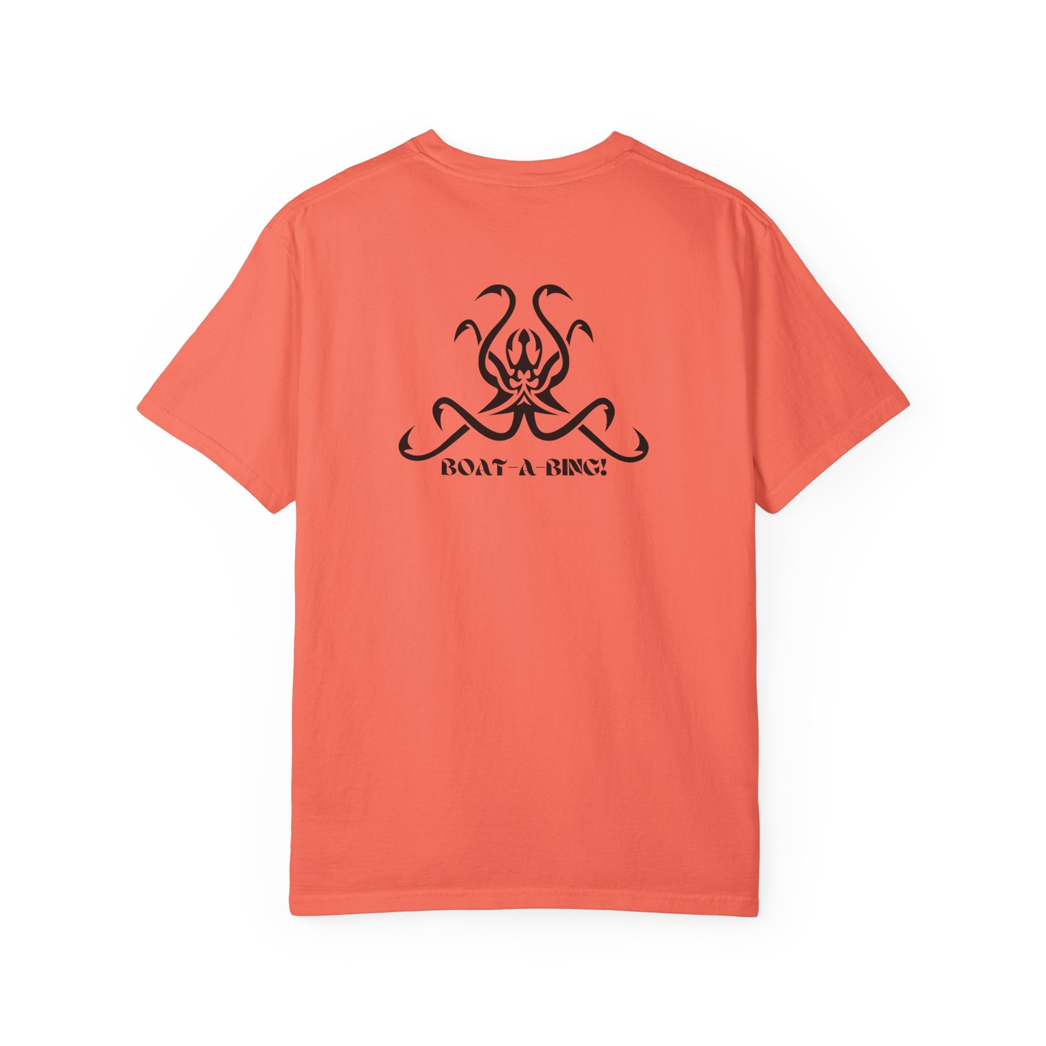 Boat-A-Bing OctoHooks octopus garment-dyed cotton boating tee, back print
