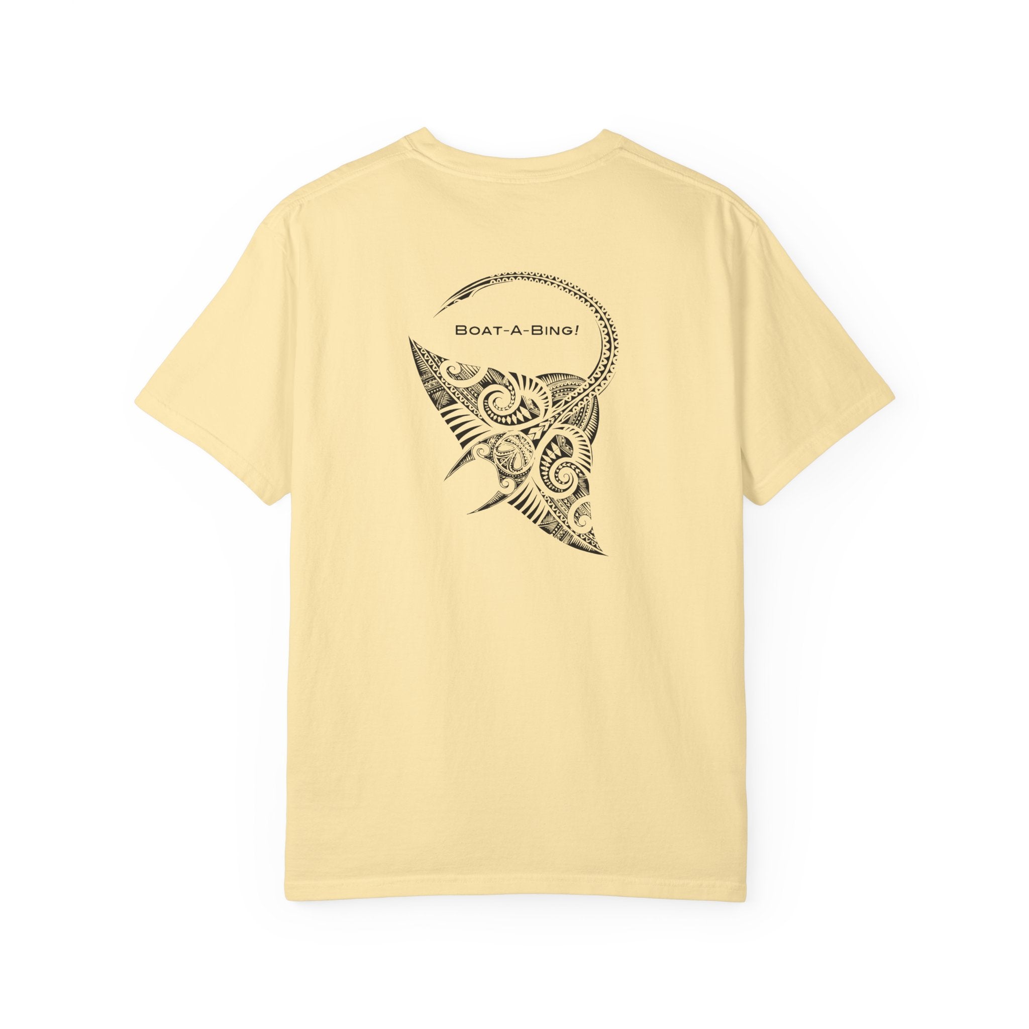 Boat-A-Bing Bing Ray stingray garment-dyed cotton boating tee, back print