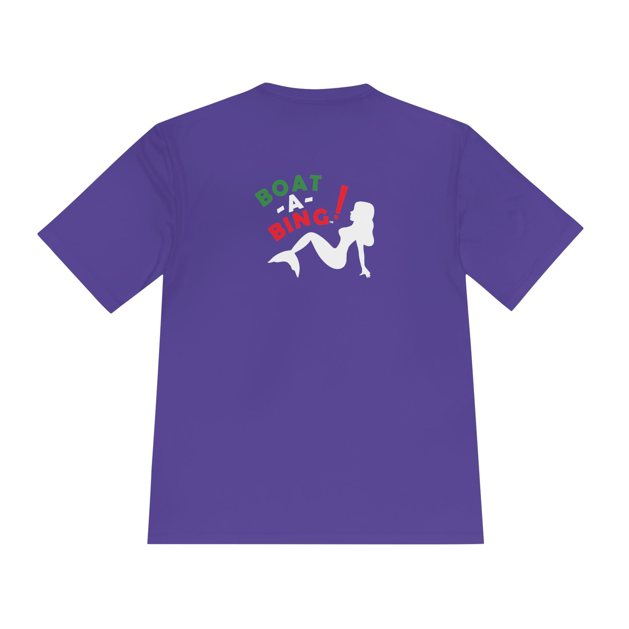 Boat-A-Bing Sirena Italia Italian flag limited edition mermaid moisture-wicking performance tee, back print