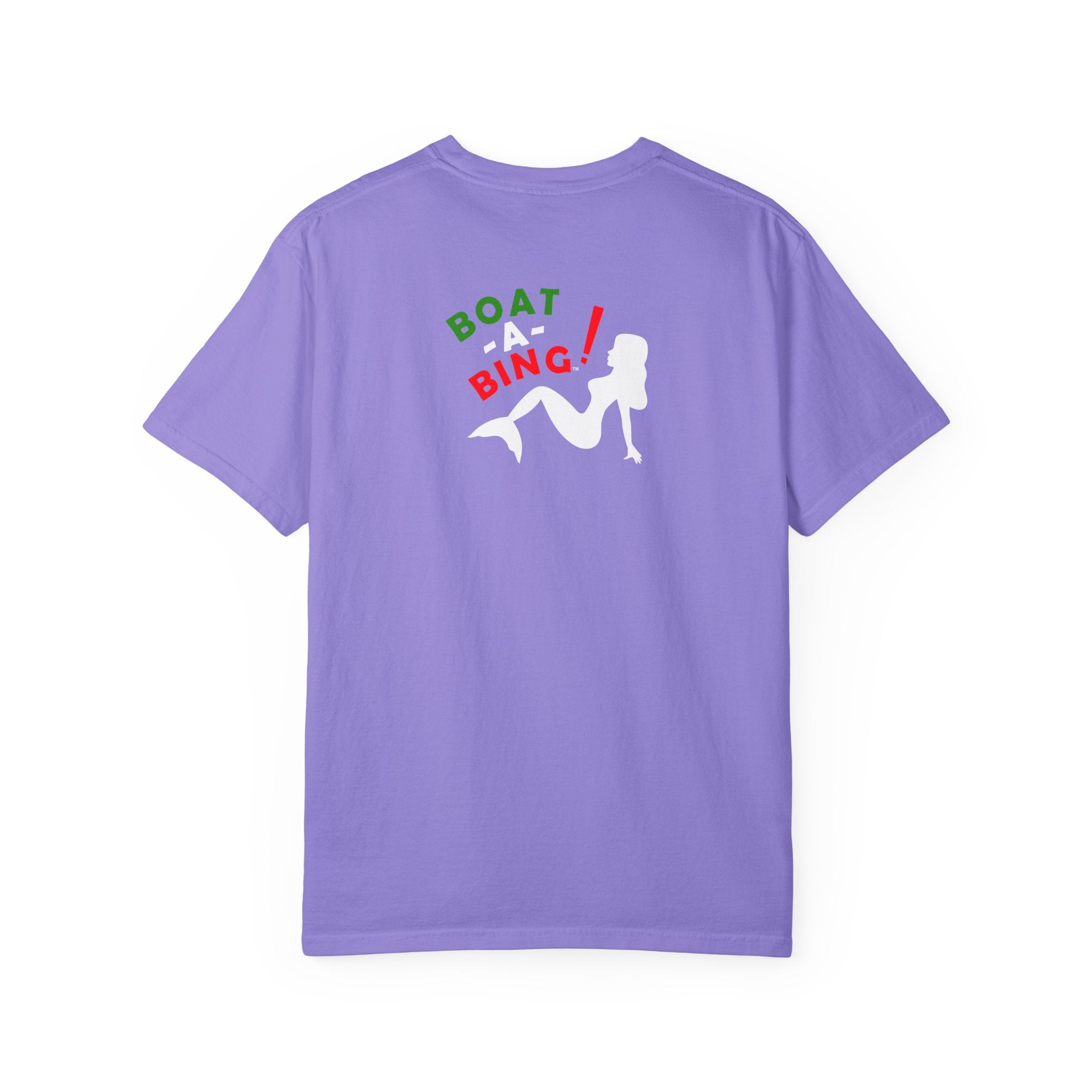 Boat-A-Bing Sirena Italia Italian flag limited edition mermaid garment-dyed cotton tee, back print