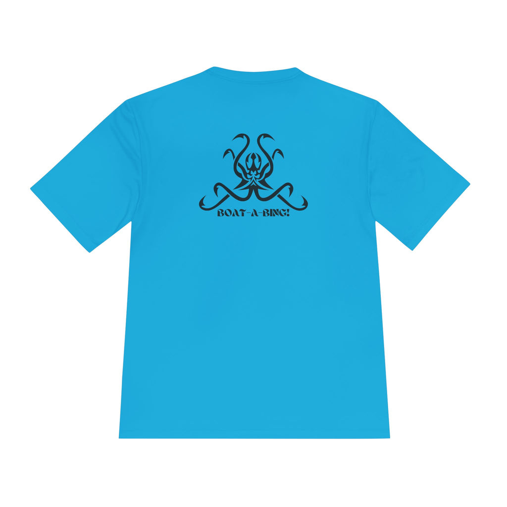 Boat-A-Bing OctoHooks octopus moisture-wicking performance boating tee, back print