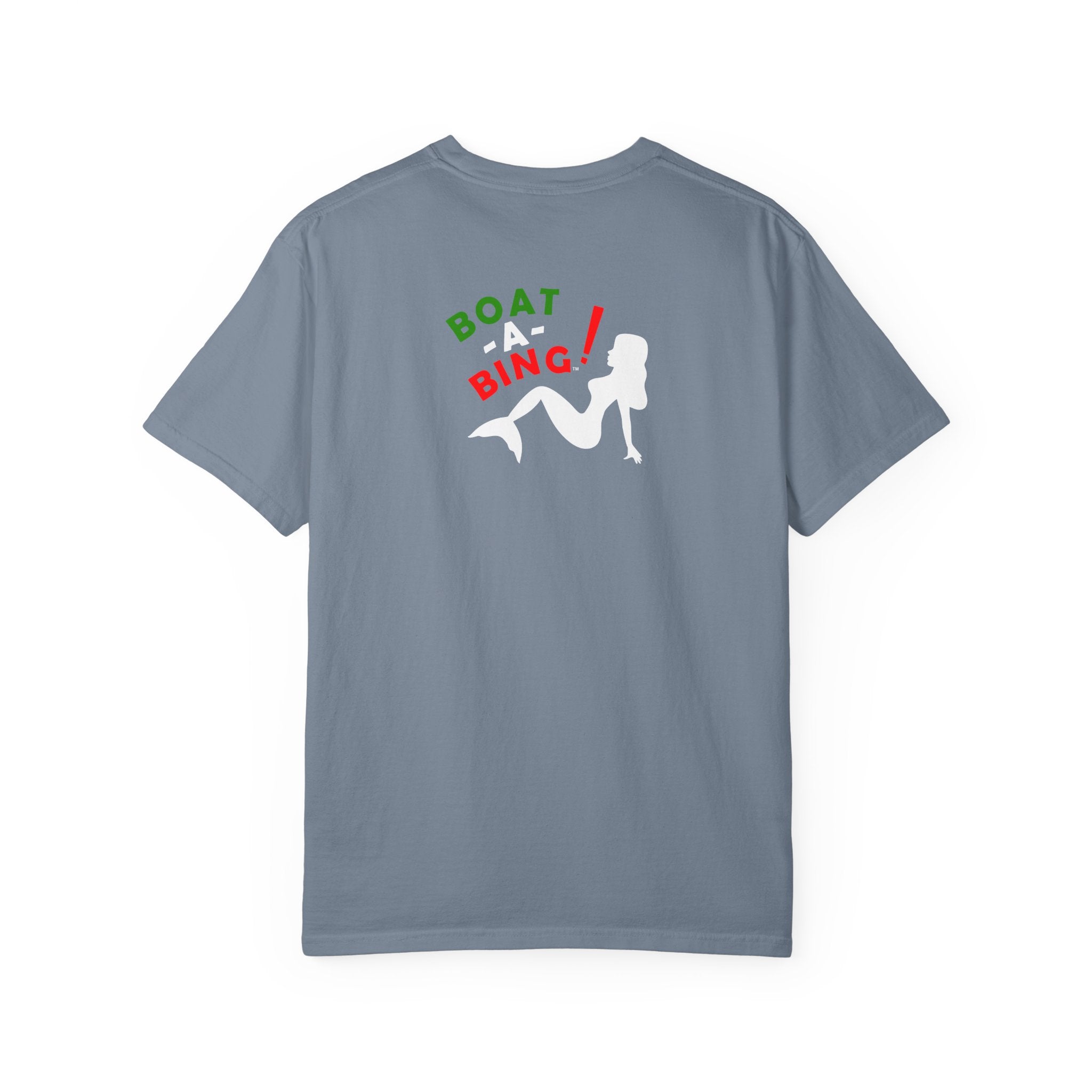 Boat-A-Bing Sirena Italia Italian flag limited edition mermaid garment-dyed cotton tee, back print