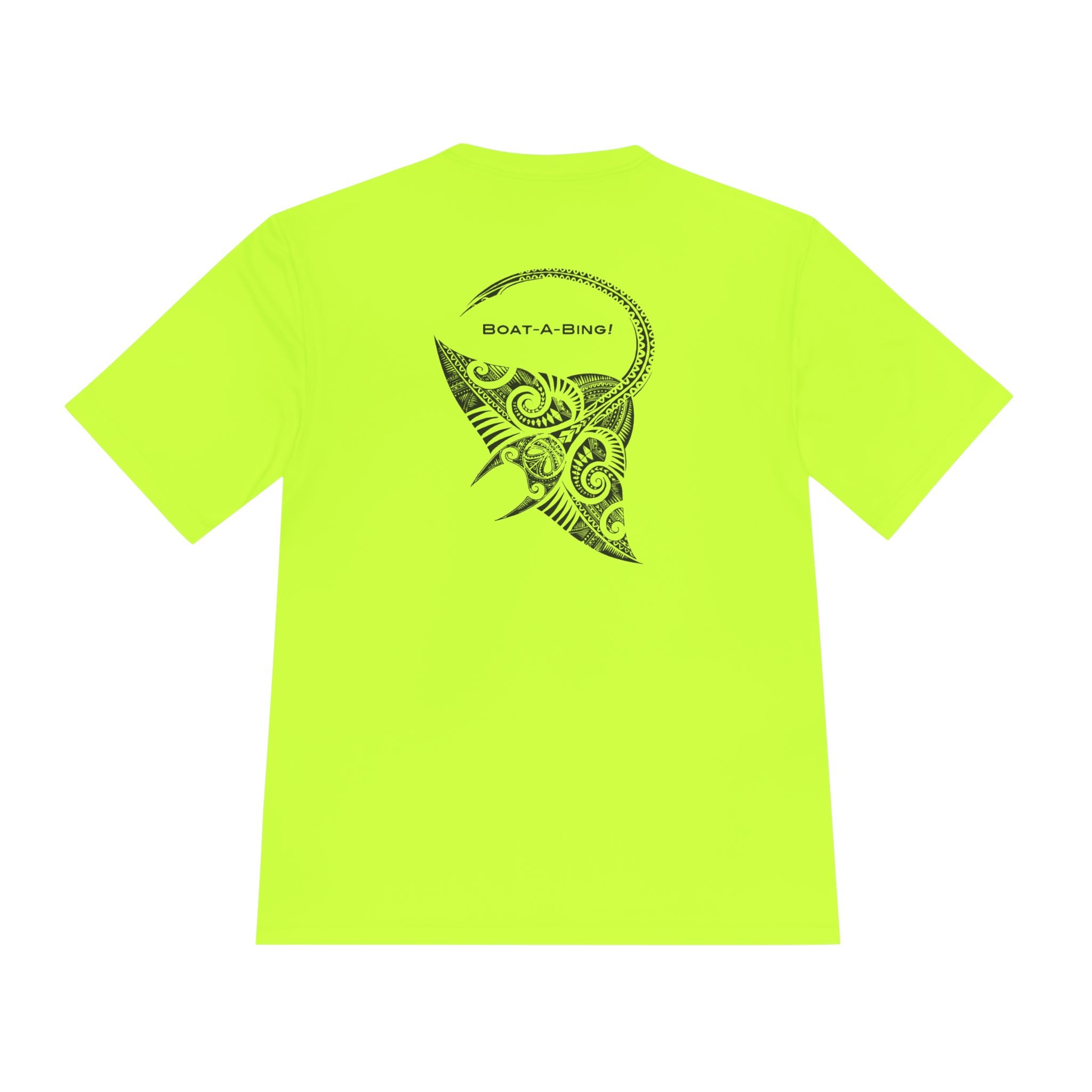 Boat-A-Bing Bing Ray stingray moisture-wicking performance boating tee, back print