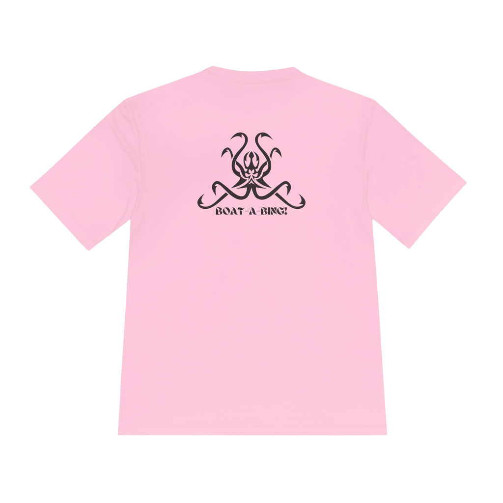 Boat-A-Bing OctoHooks octopus moisture-wicking performance boating tee, back print
