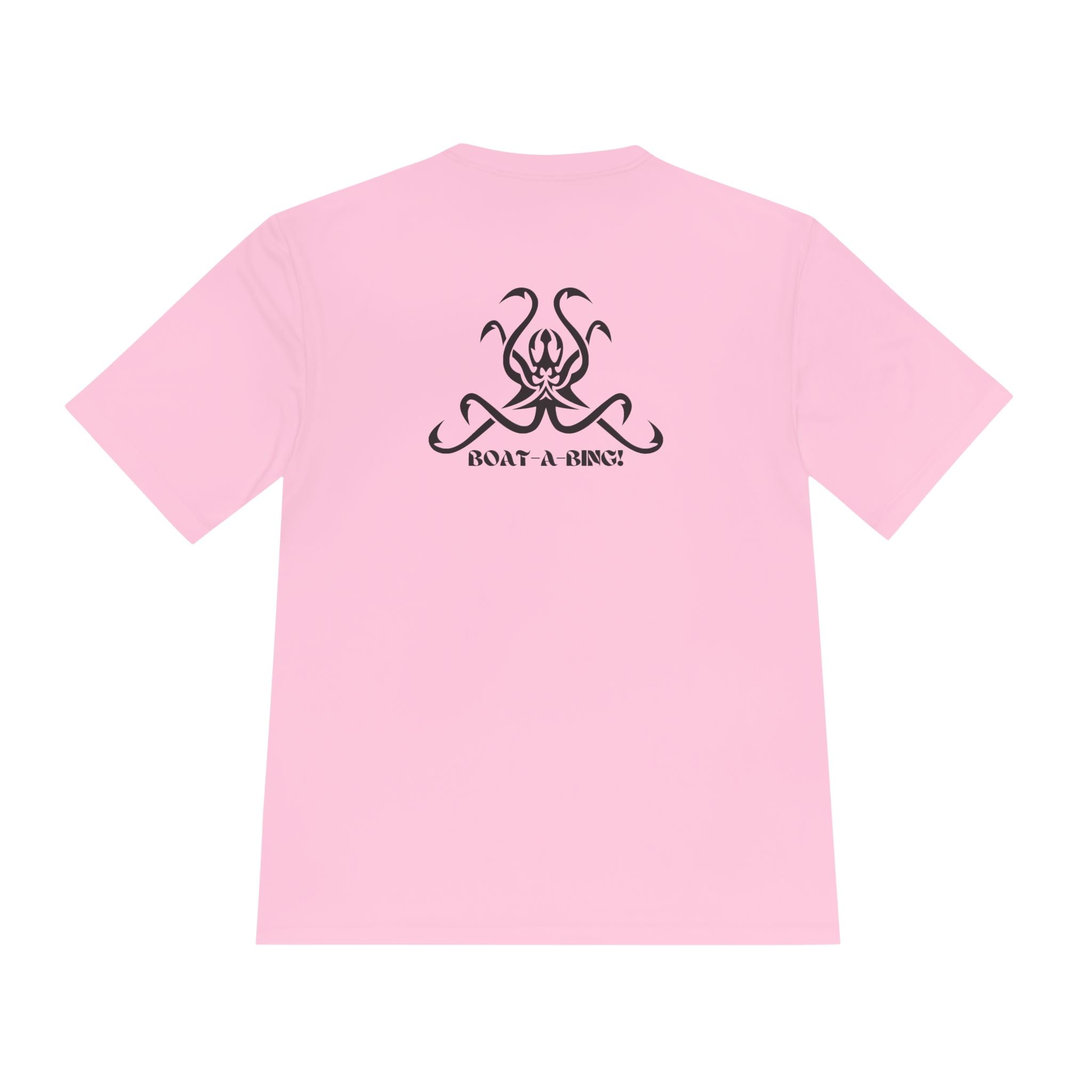 Boat-A-Bing OctoHooks octopus moisture-wicking performance boating tee, back print