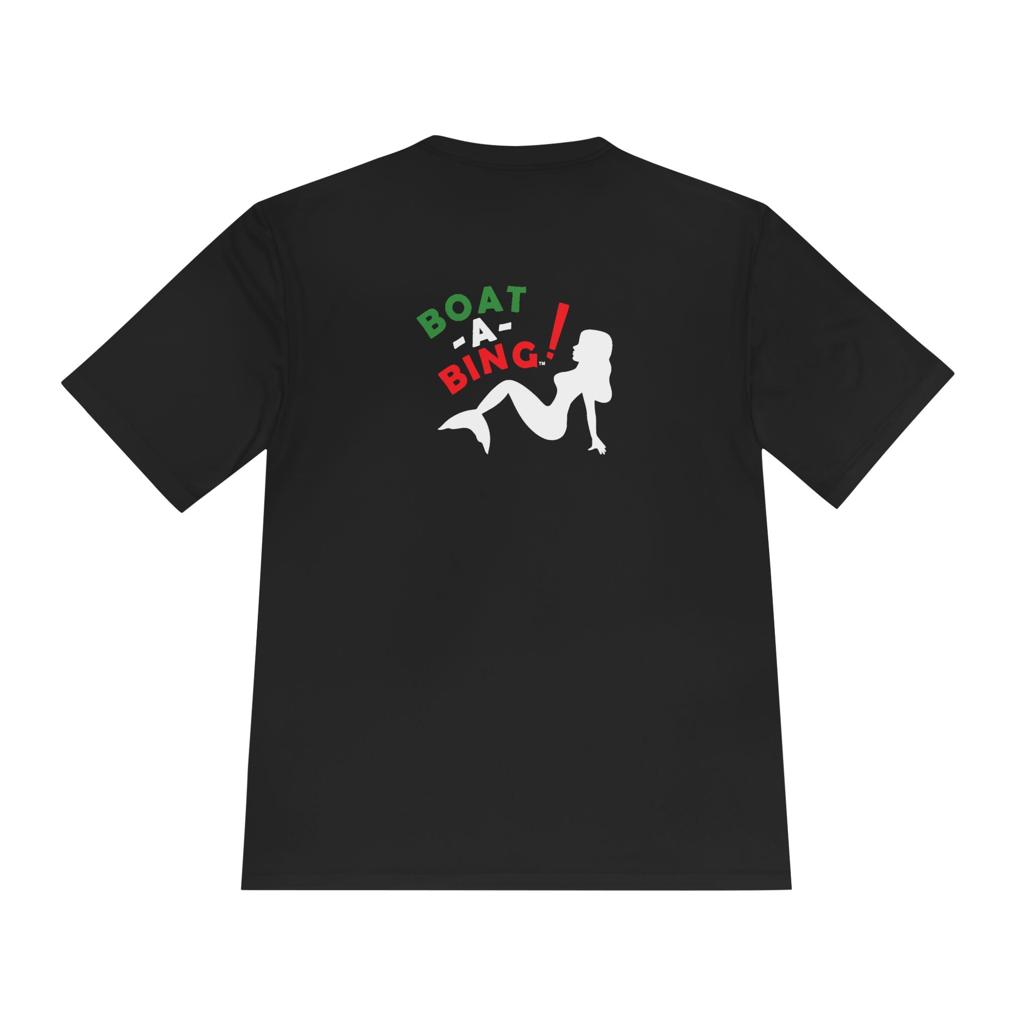 Boat-A-Bing Sirena Italia Italian flag limited edition mermaid moisture-wicking performance tee, back print