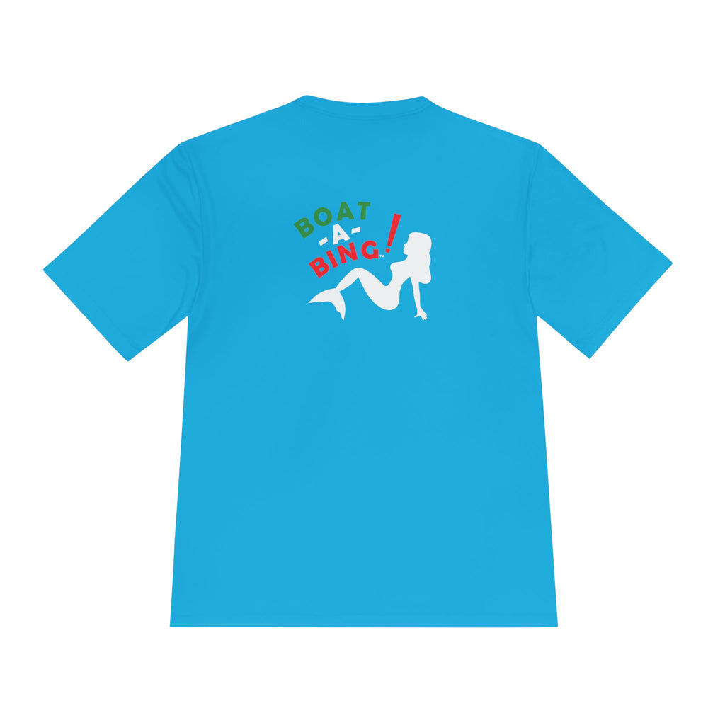 Boat-A-Bing Sirena Italia Italian flag limited edition mermaid moisture-wicking performance tee, back print