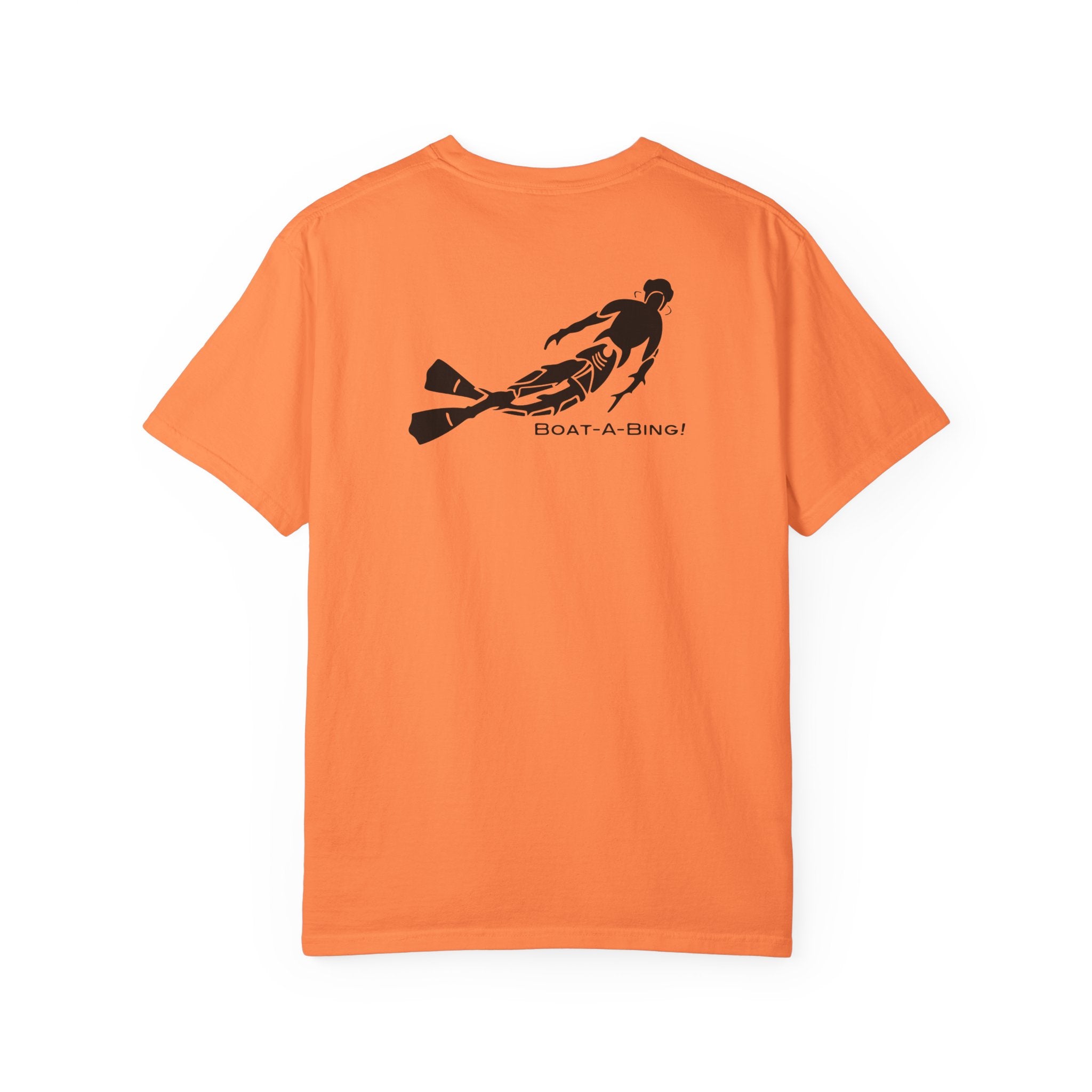 Boat-A-Bing Bottom Time diver garment-dyed cotton boating tee, back print