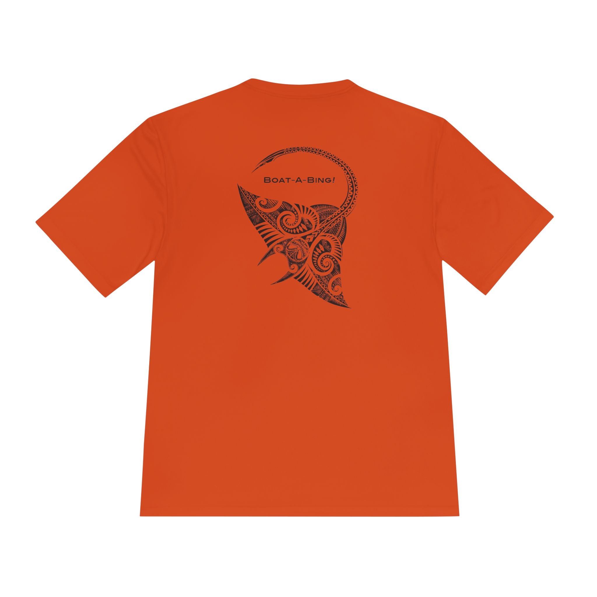 Boat-A-Bing Bing Ray stingray moisture-wicking performance boating tee, back print