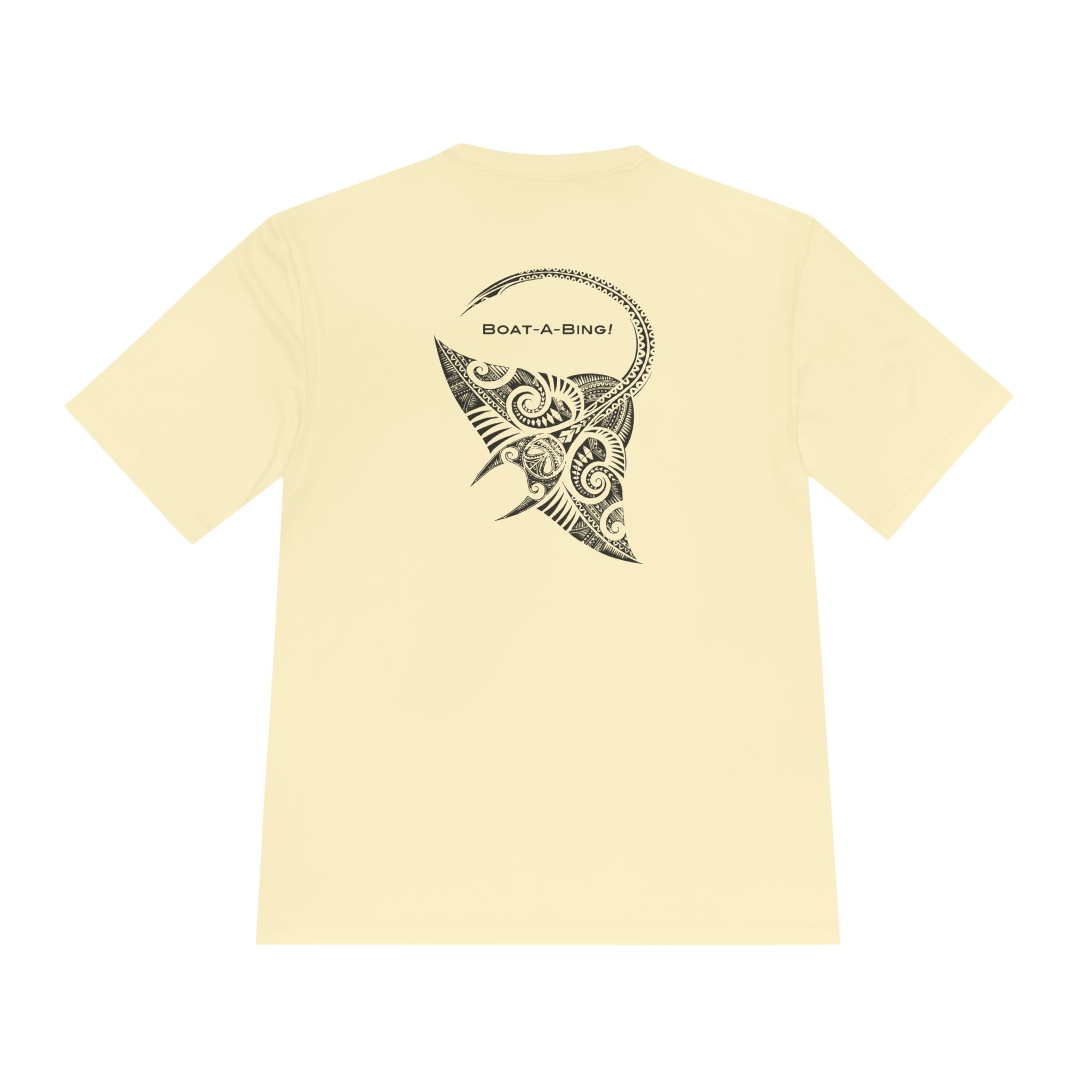 Boat-A-Bing Bing Ray stingray moisture-wicking performance boating tee, back print