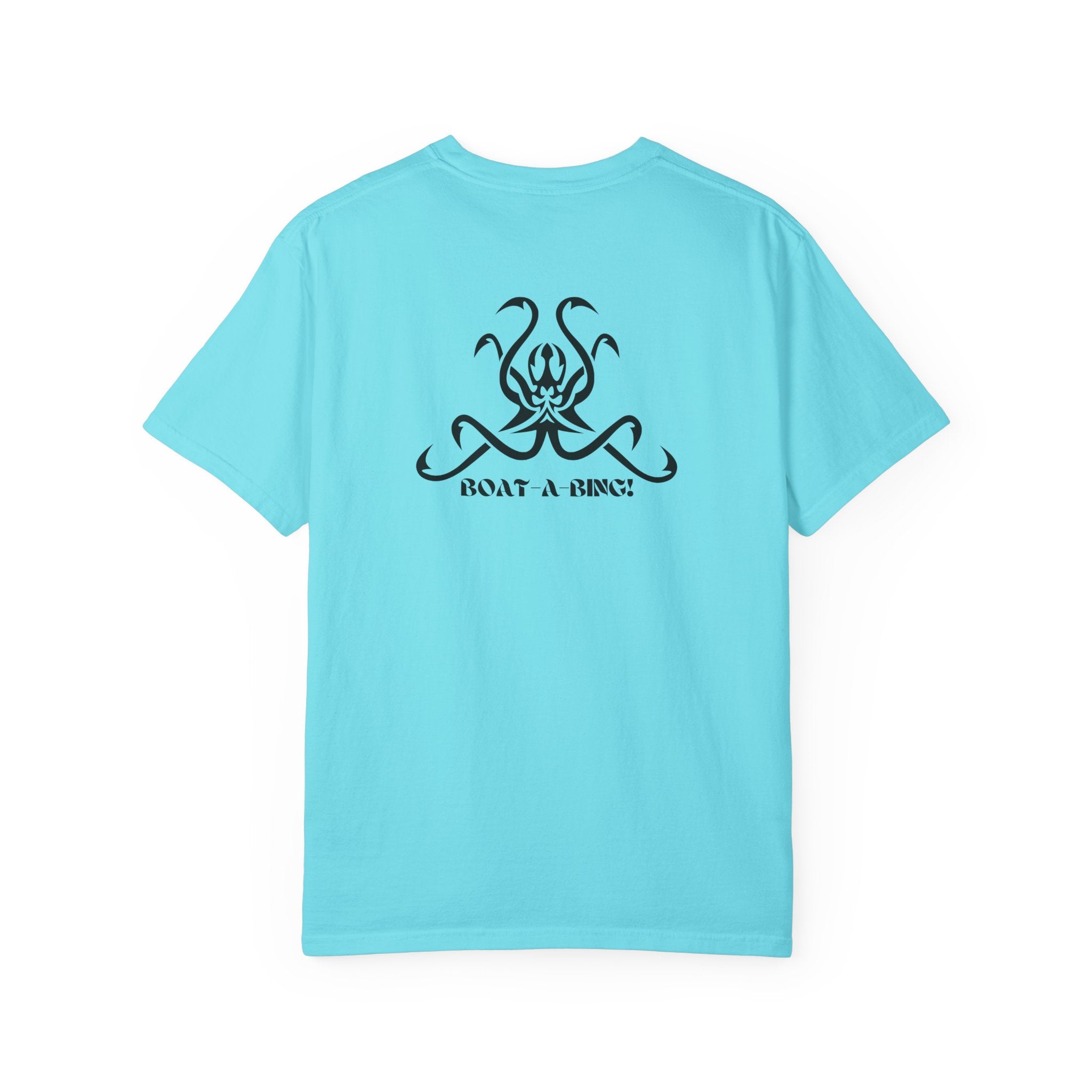 Boat-A-Bing OctoHooks octopus garment-dyed cotton boating tee, back print