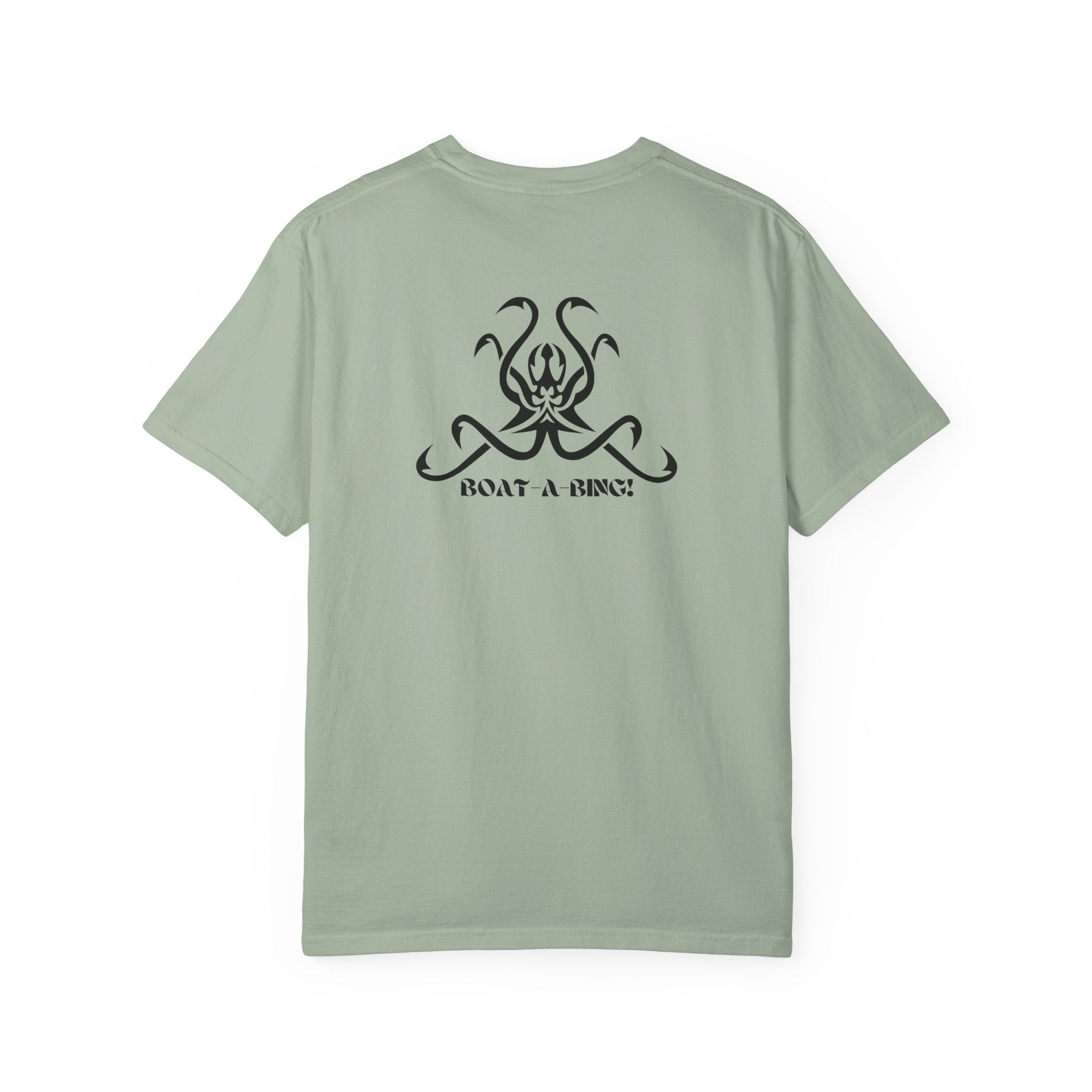 Boat-A-Bing OctoHooks octopus garment-dyed cotton boating tee, back print