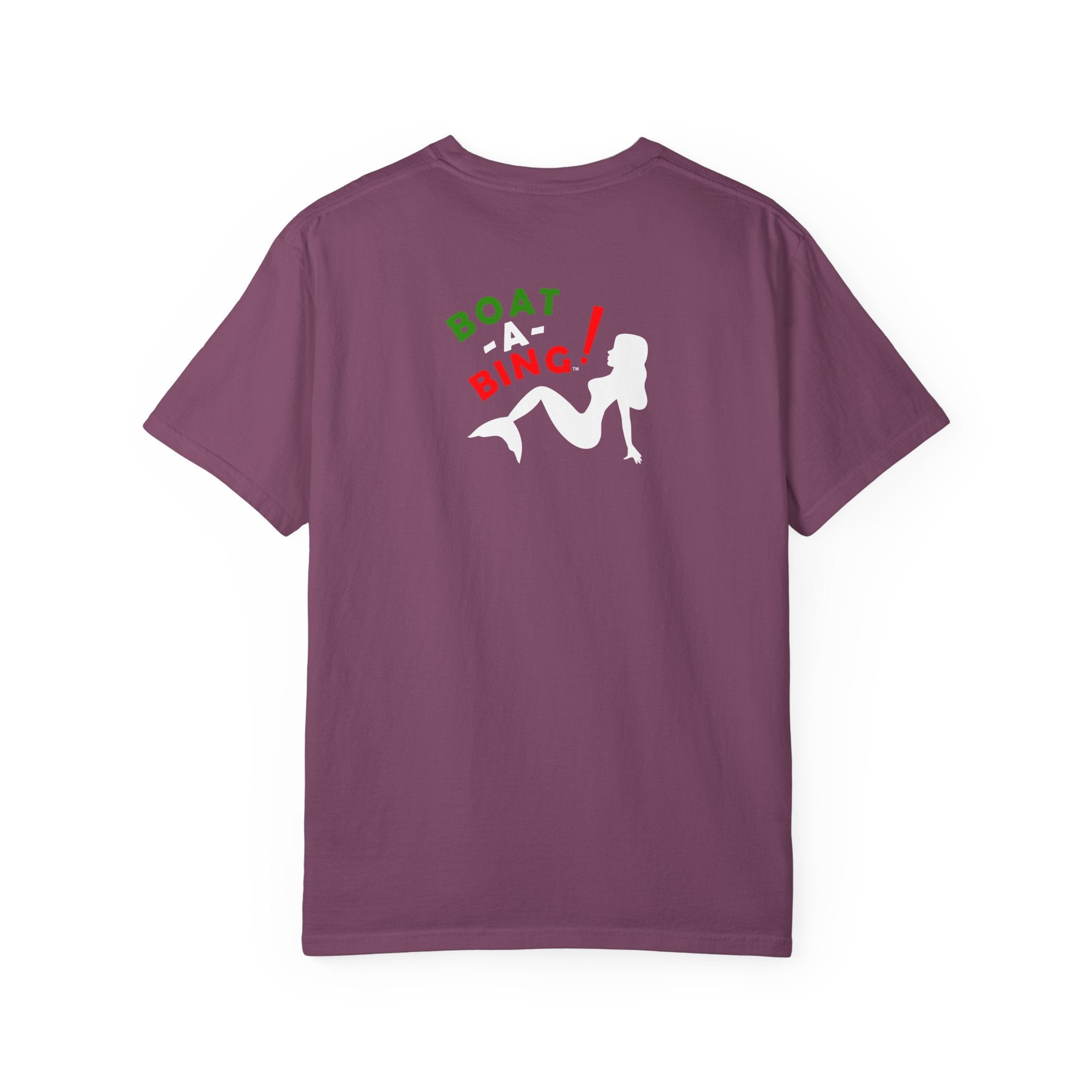Boat-A-Bing Sirena Italia Italian flag limited edition mermaid garment-dyed cotton tee, back print