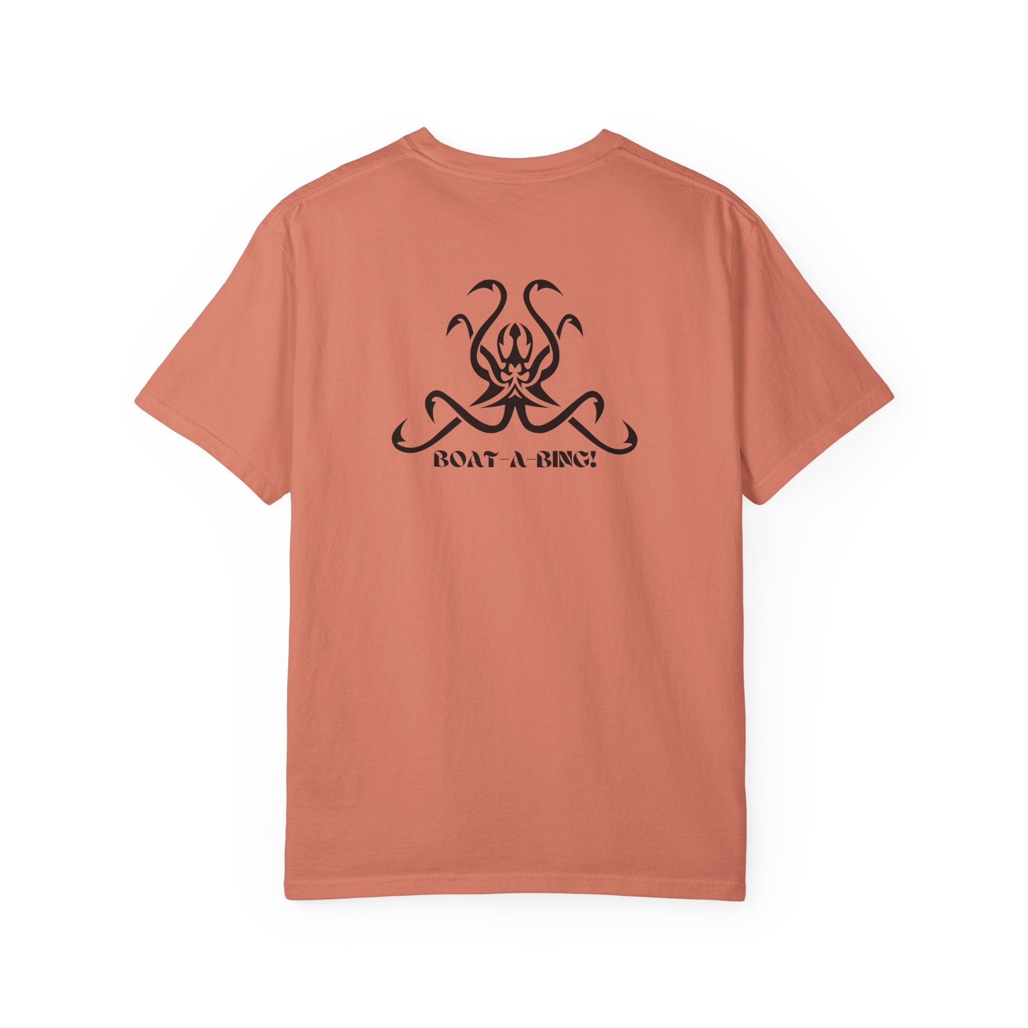 Boat-A-Bing OctoHooks octopus garment-dyed cotton boating tee, back print