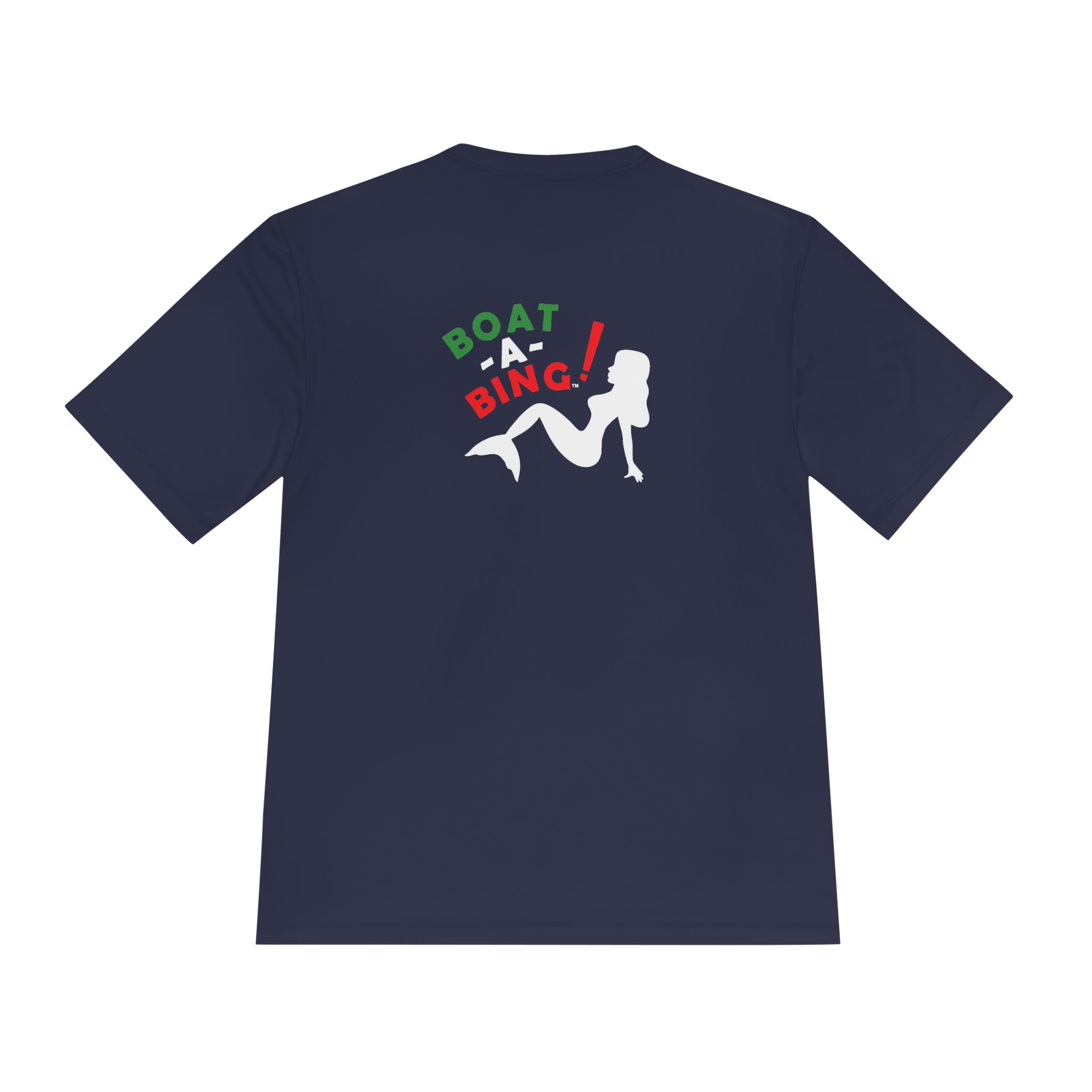 Boat-A-Bing Sirena Italia Italian flag limited edition mermaid moisture-wicking performance tee, back print