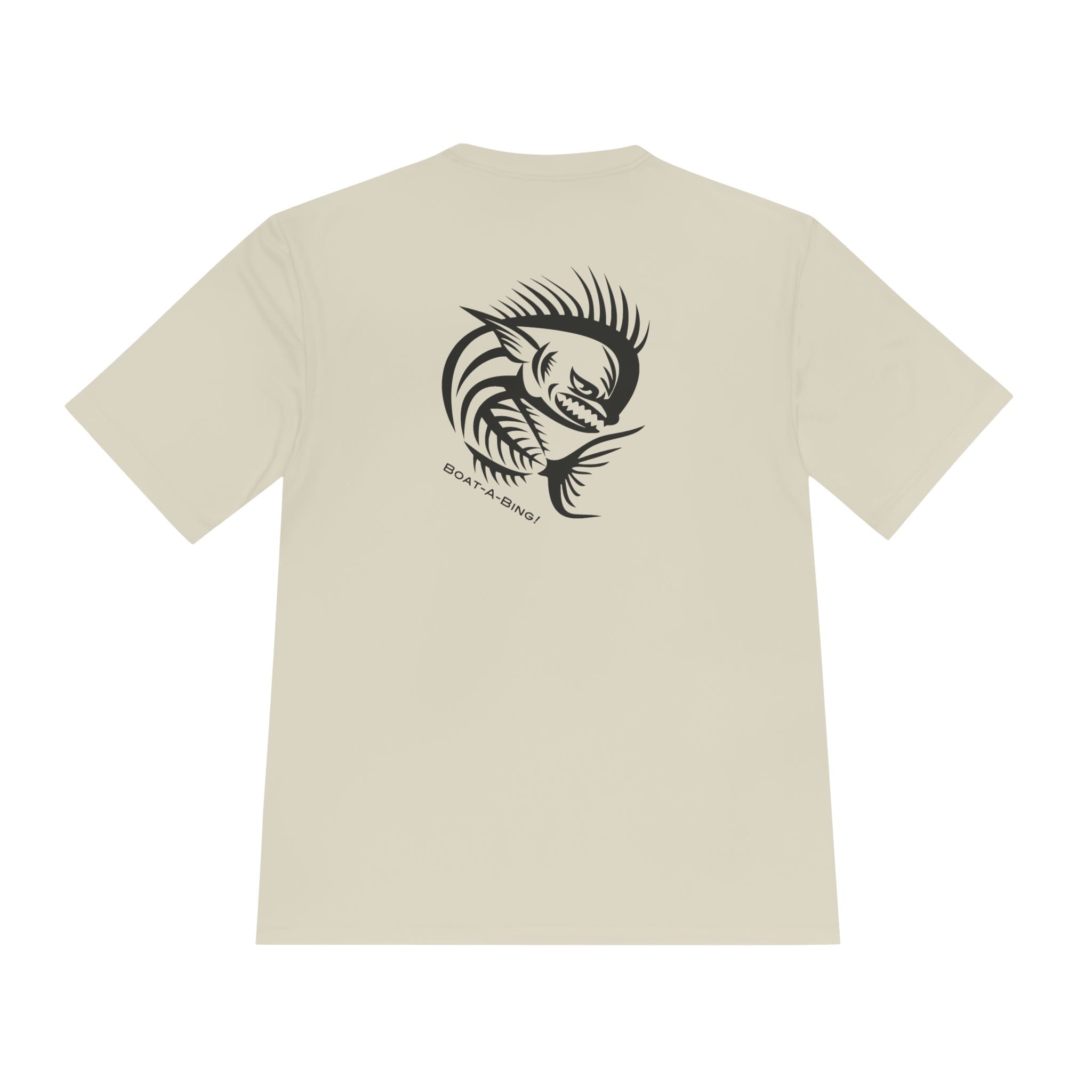 Boat-A-Bing Angry Mahi moisture-wicking performance fishing tee, back print