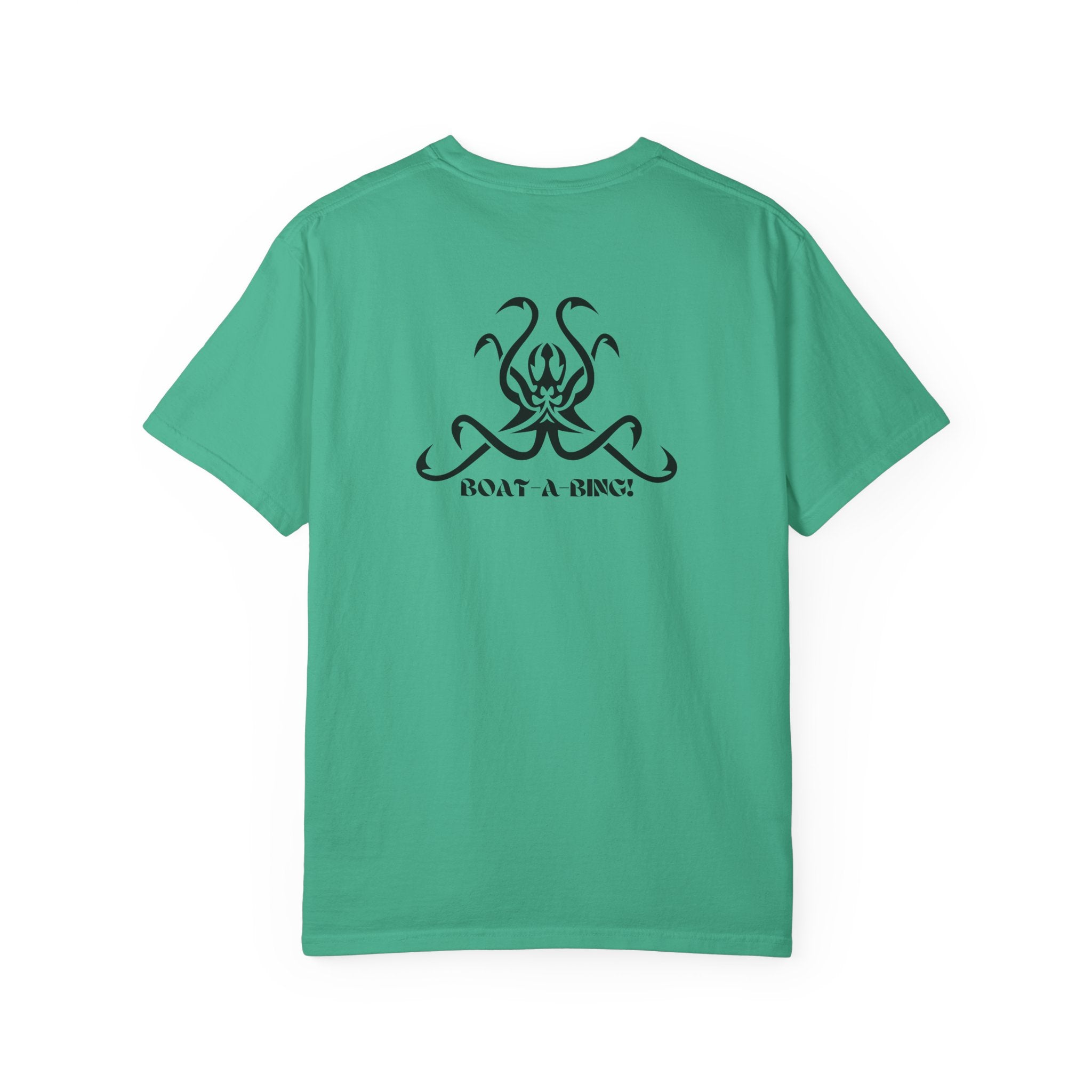 Boat-A-Bing OctoHooks octopus garment-dyed cotton boating tee, back print