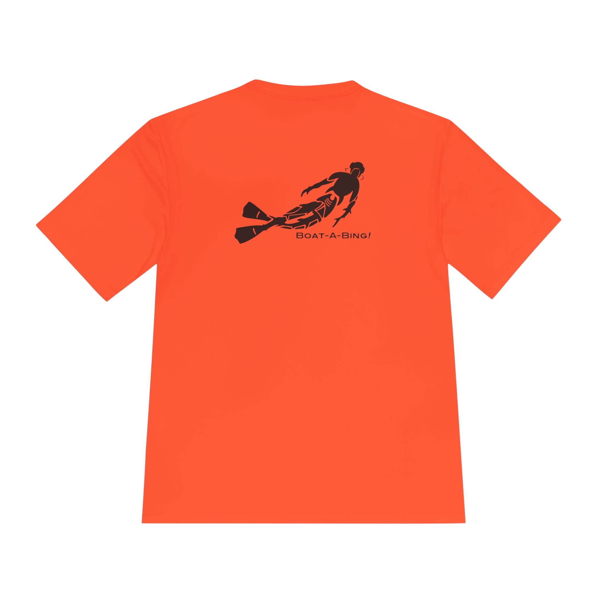 Boat-A-Bing Bottom Time diver moisture-wicking performance boating tee, back print