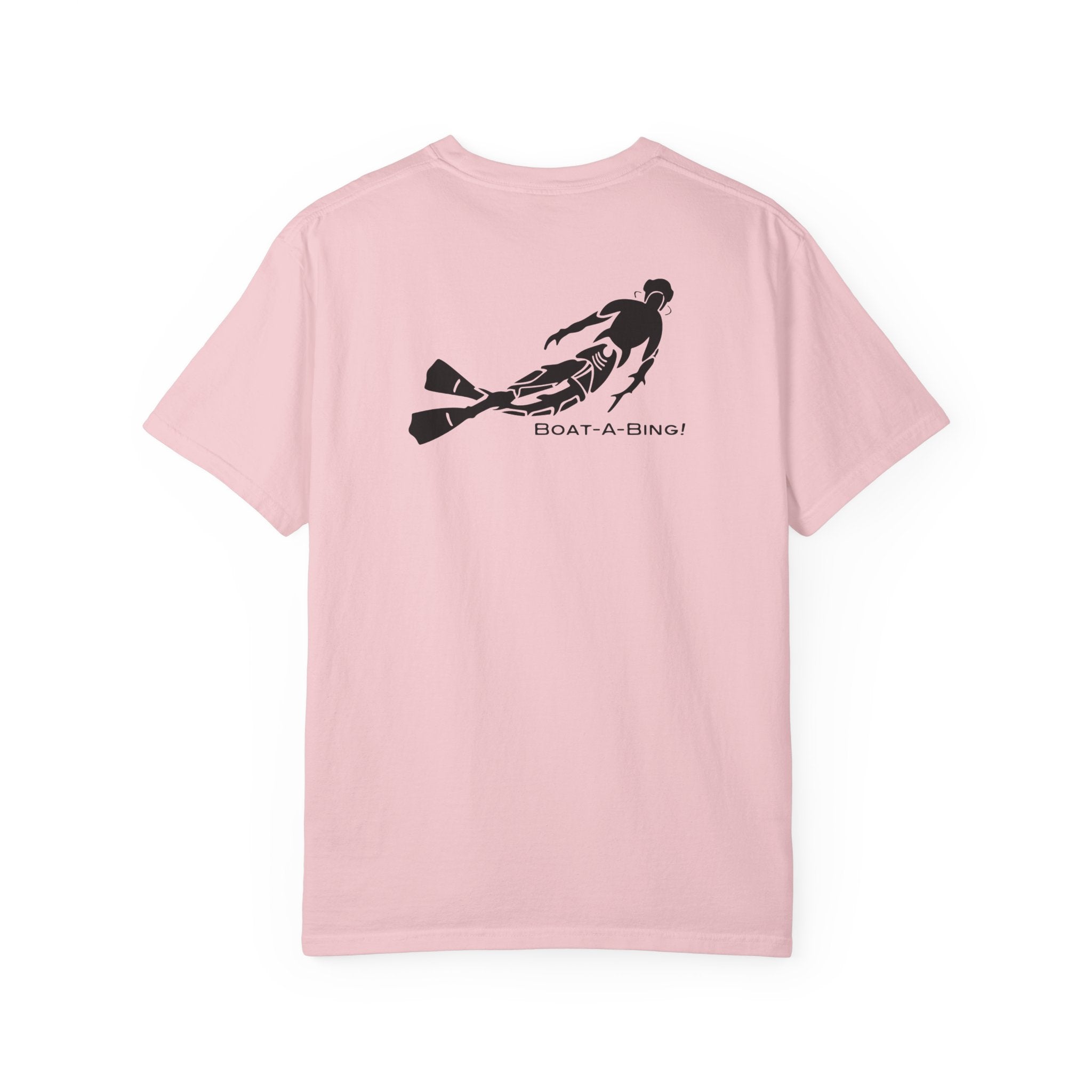 Boat-A-Bing Bottom Time diver garment-dyed cotton boating tee, back print