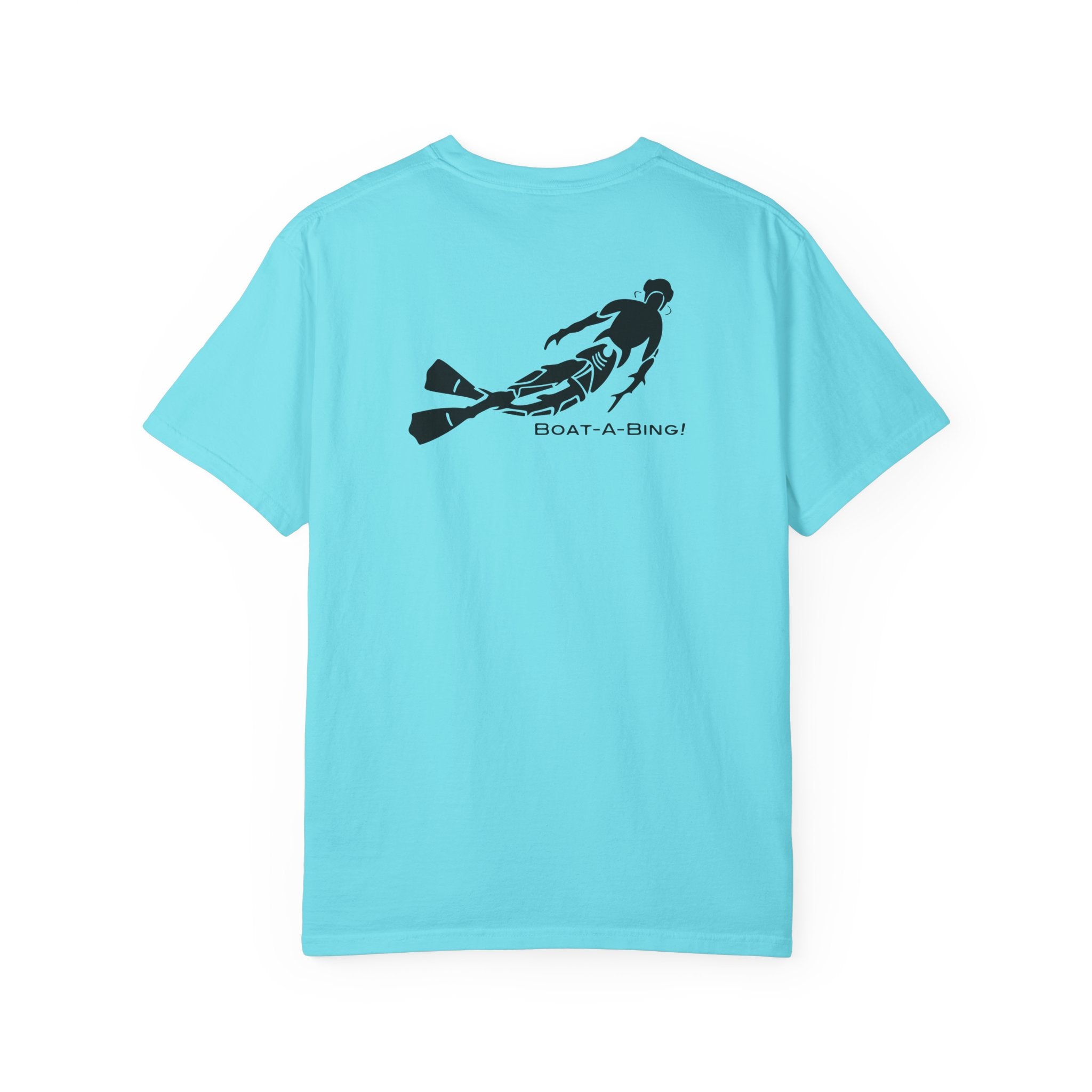Boat-A-Bing Bottom Time diver garment-dyed cotton boating tee, back print