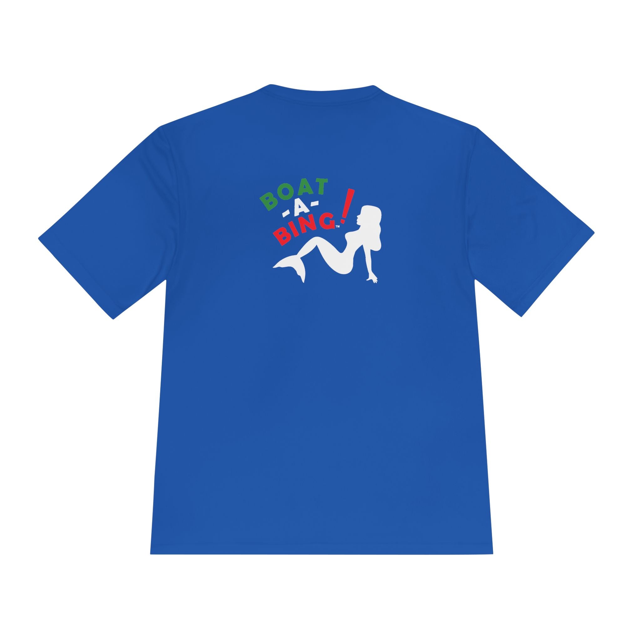Boat-A-Bing Sirena Italia Italian flag limited edition mermaid moisture-wicking performance tee, back print