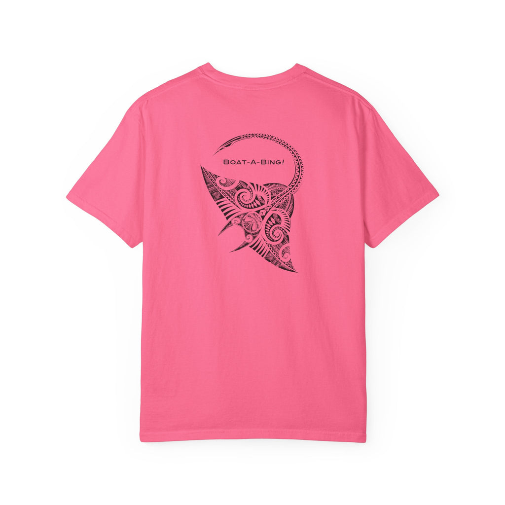Boat-A-Bing Bing Ray stingray garment-dyed cotton boating tee, back print