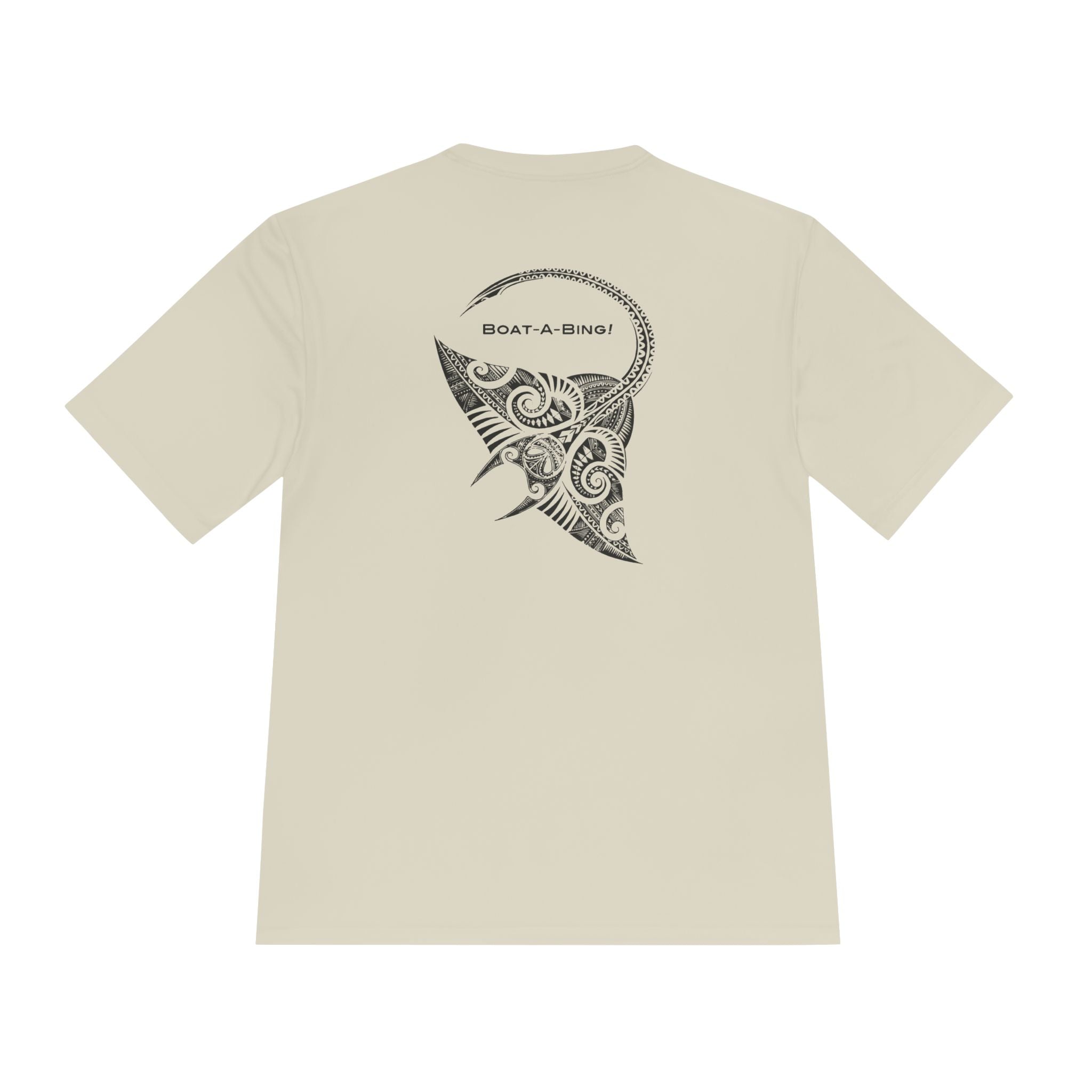 Boat-A-Bing Bing Ray stingray moisture-wicking performance boating tee, back print